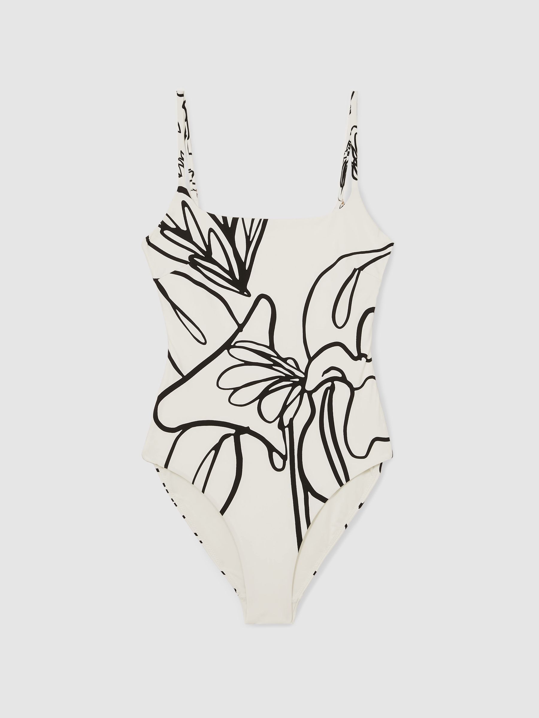Reiss | NYBG Floral Graffiti Swimsuit in Ivory
