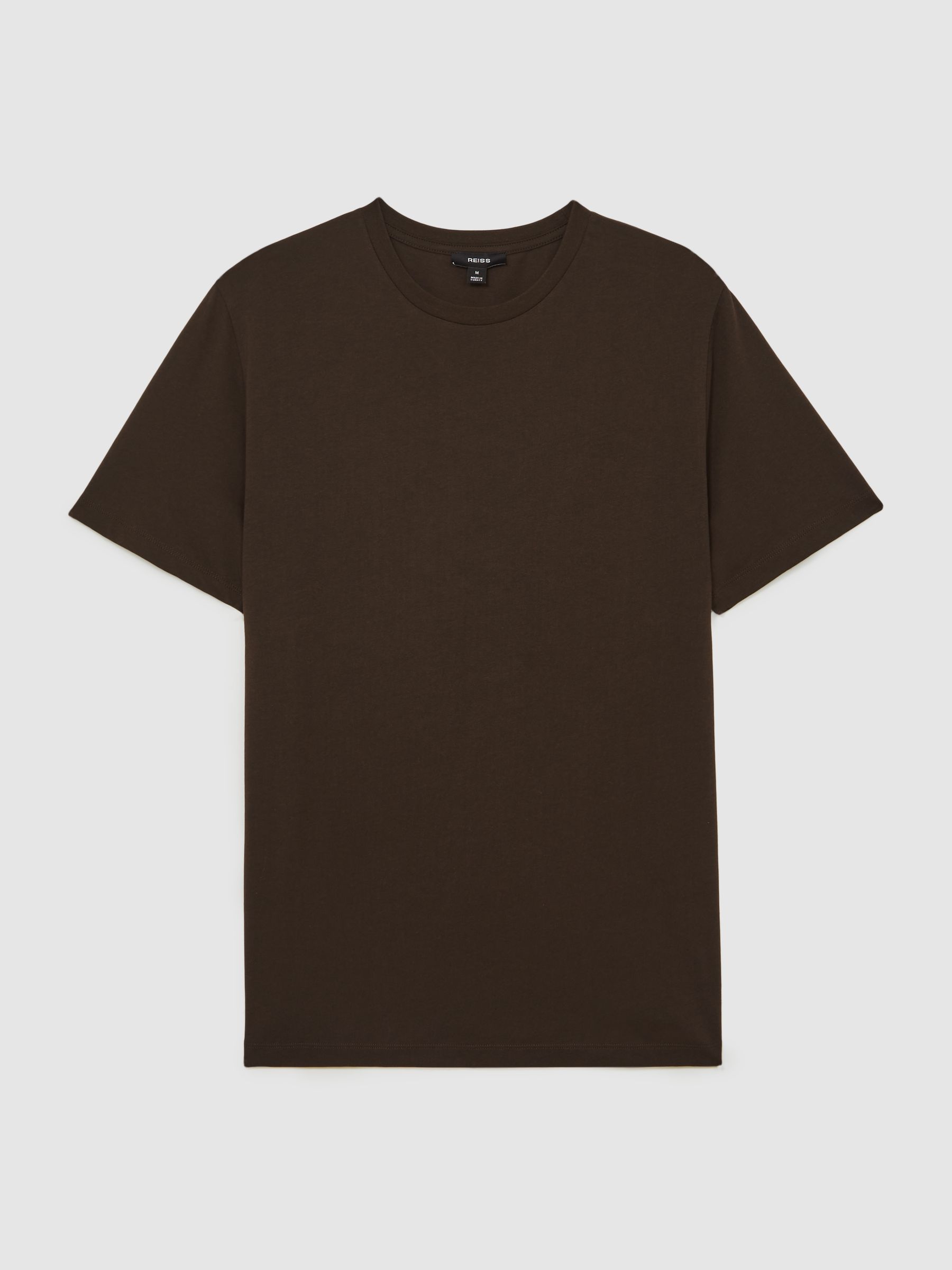 Cotton Crew Neck T-Shirt in Coco Brown