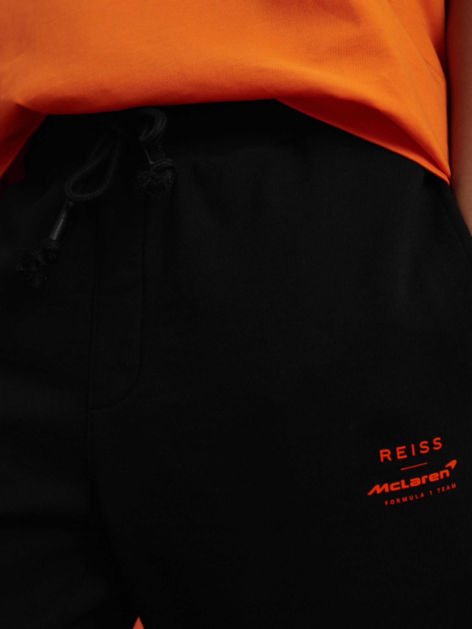 McLaren F1 Cotton Drawstring Joggers in Black