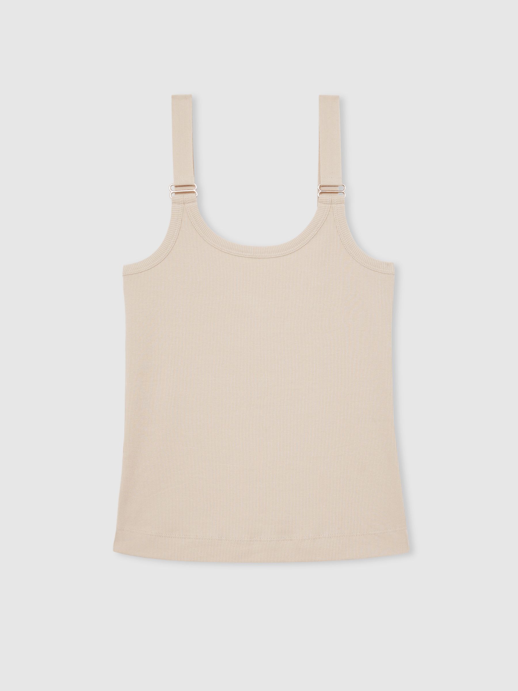 Stretch-Cotton D-Ring Strap Vest in Neutral