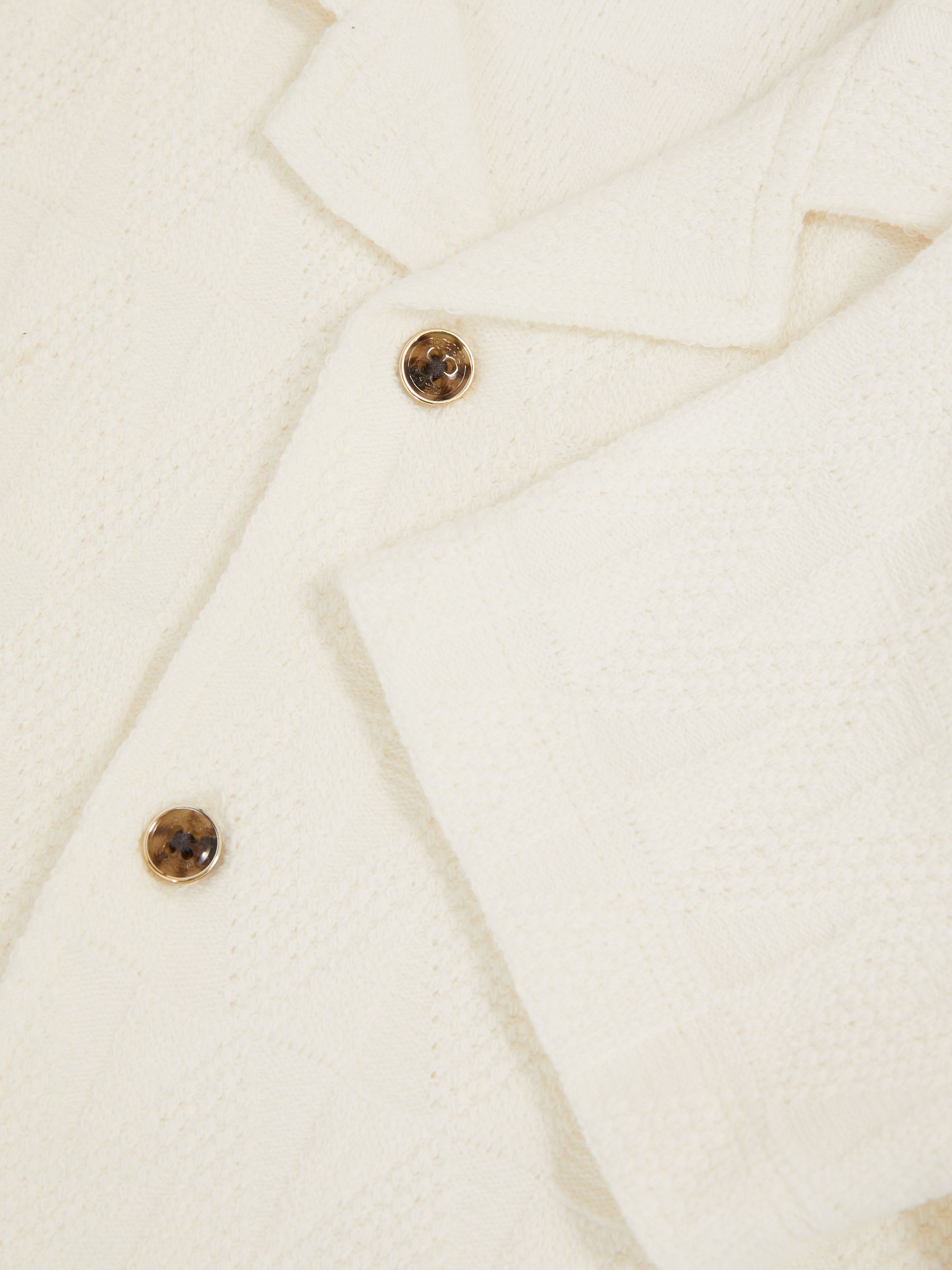 9-13 yrs Stretch-Cotton Textured Shirt in Off White