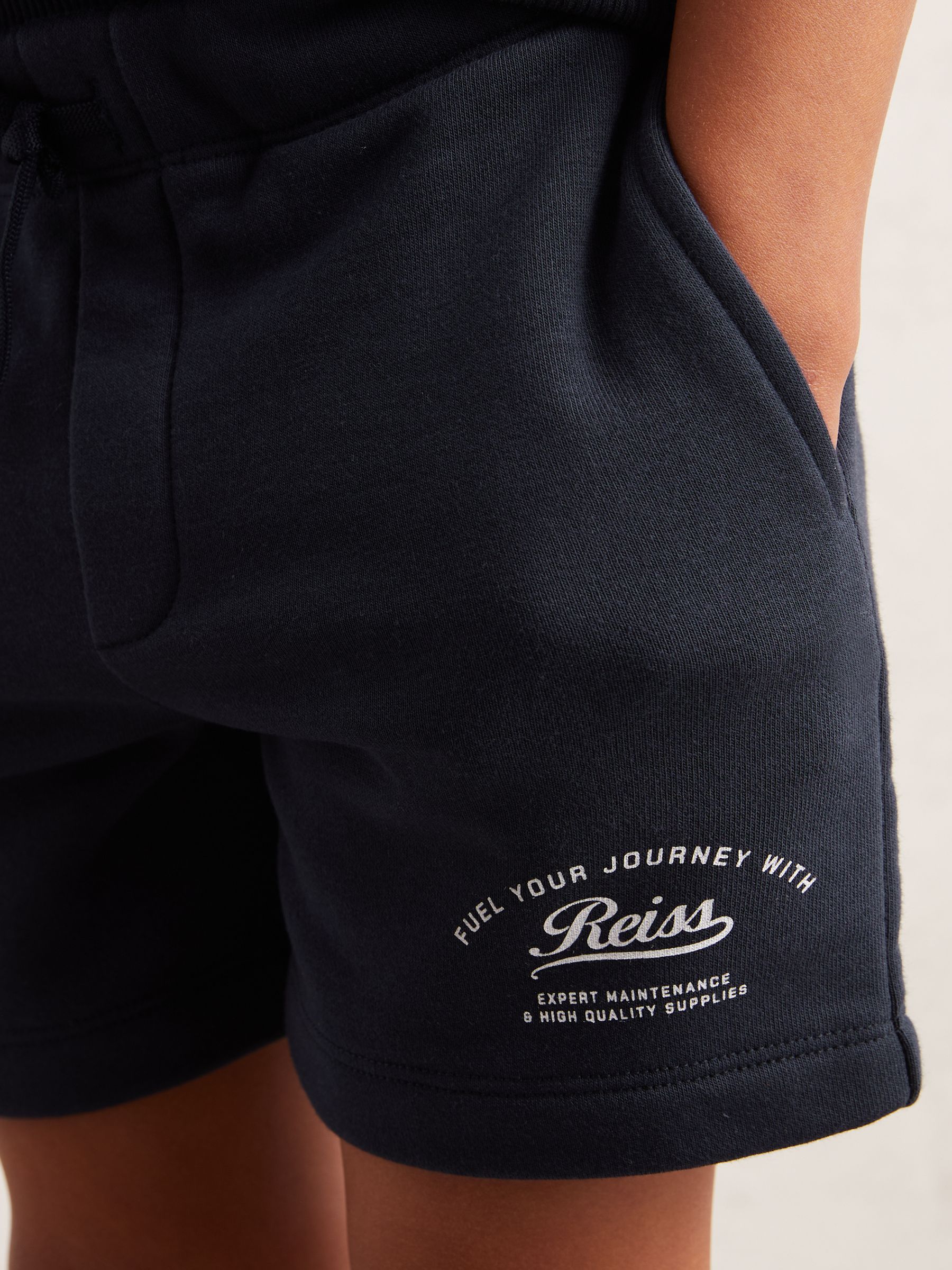 3-9 yrs Cotton Blend Motor Cars Sweat Shorts in Washed Blue