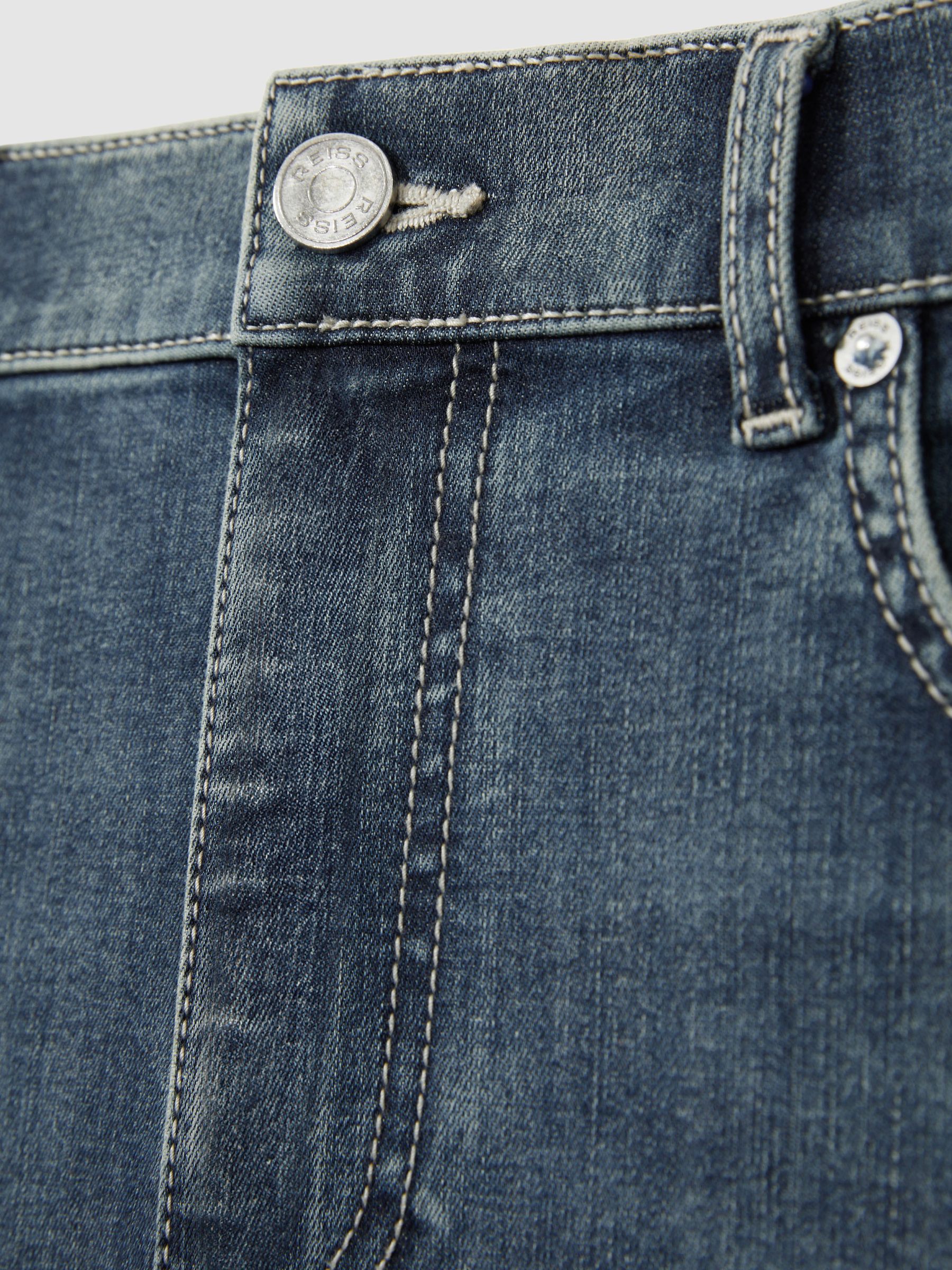 Skinny-Fit Jeans in Washed Indigo Grey Cast