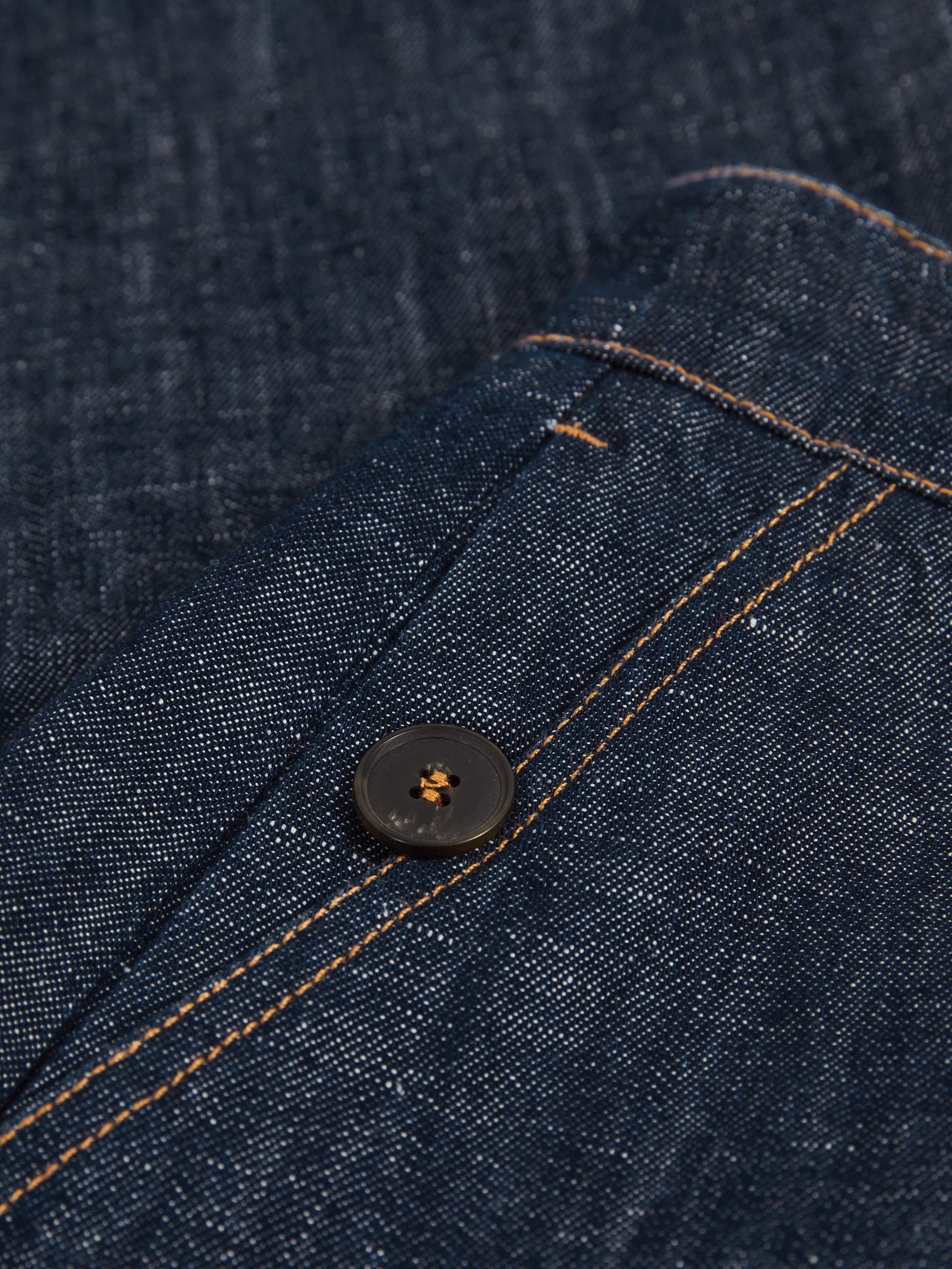 9-13 yrs Cotton-Linen Wide Leg Trousers in Indigo