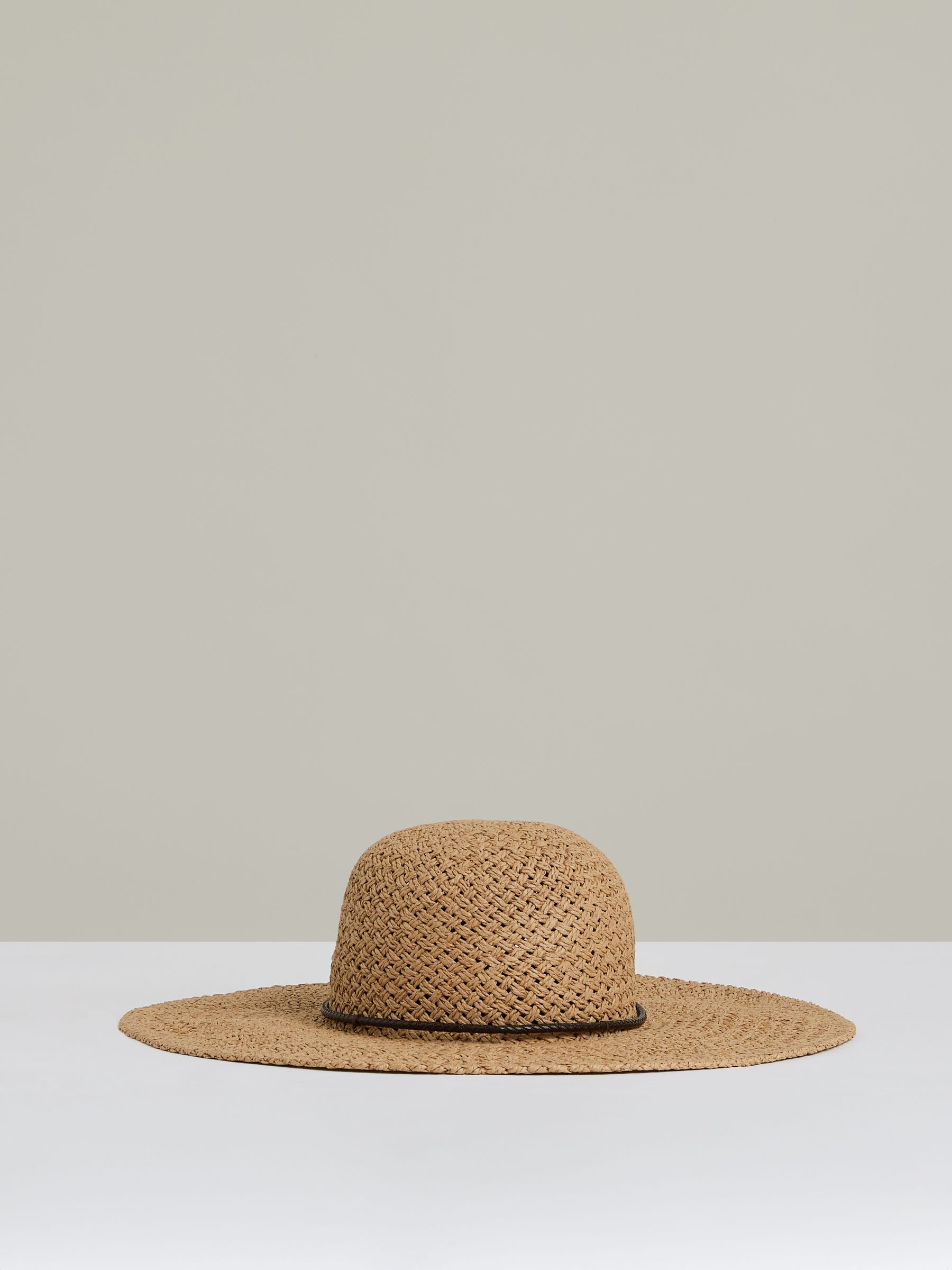 Woven Wide Brim Straw Hat in Natural