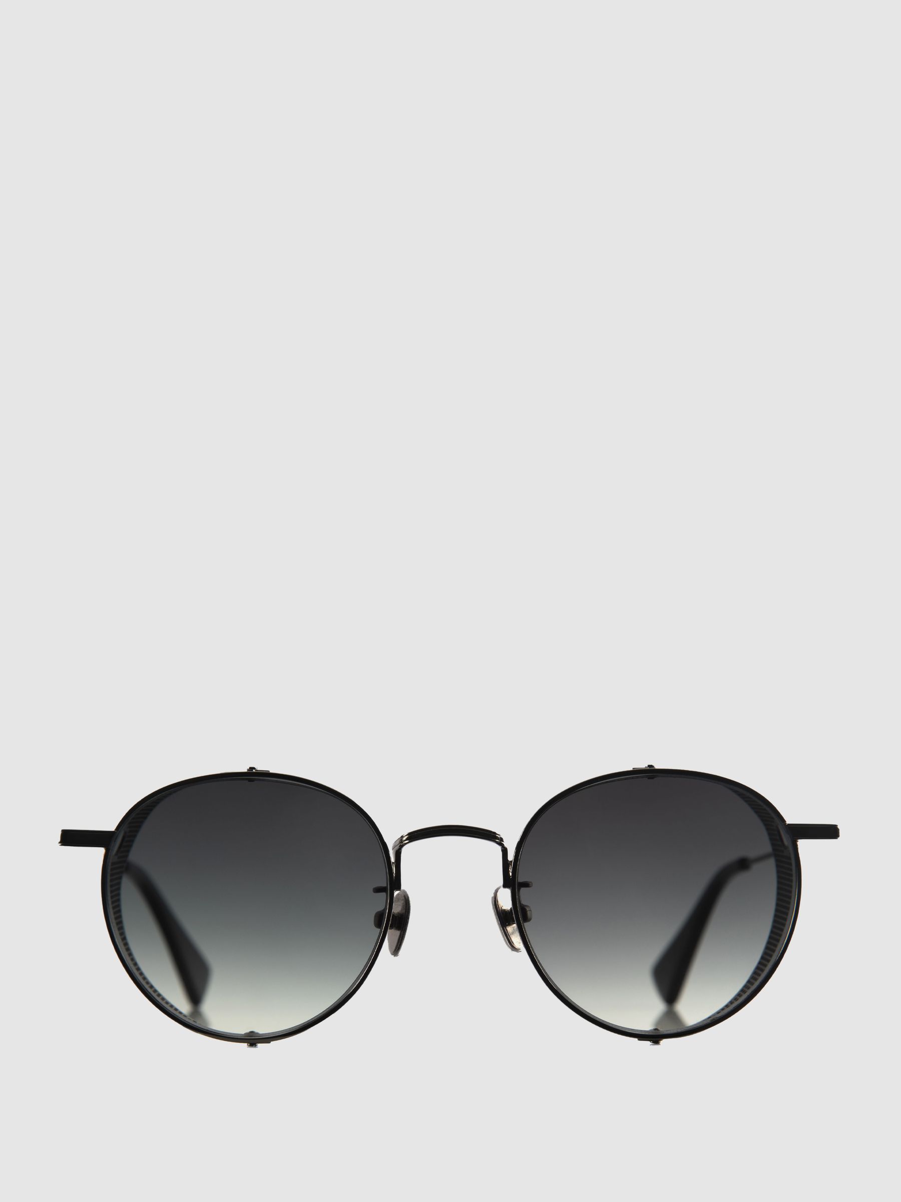 Curry and Paxton Side Shield Sunglasses in Gunmetal