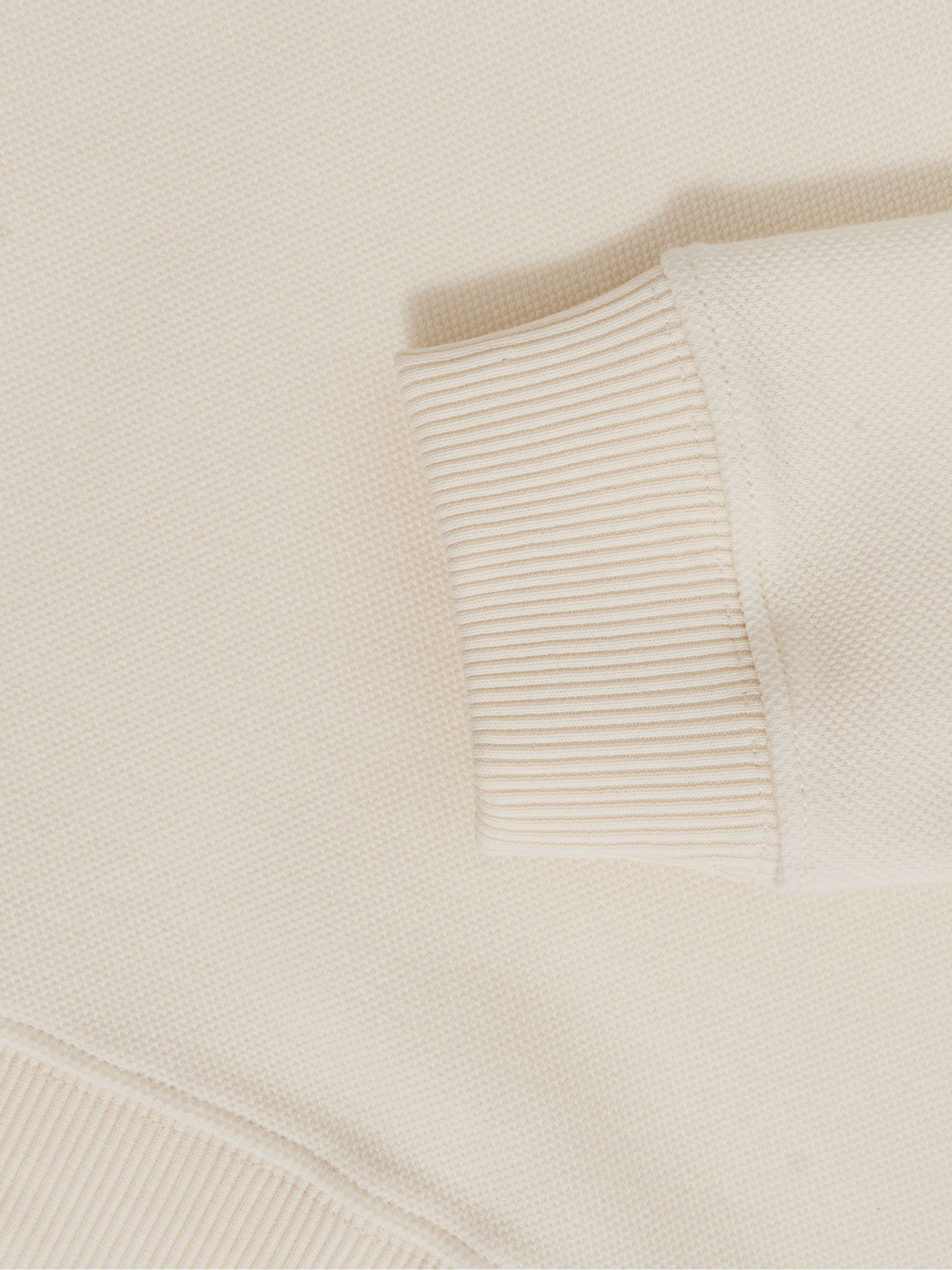 9-13 yrs Cotton-Blend Textured Sweatshirt in Off White