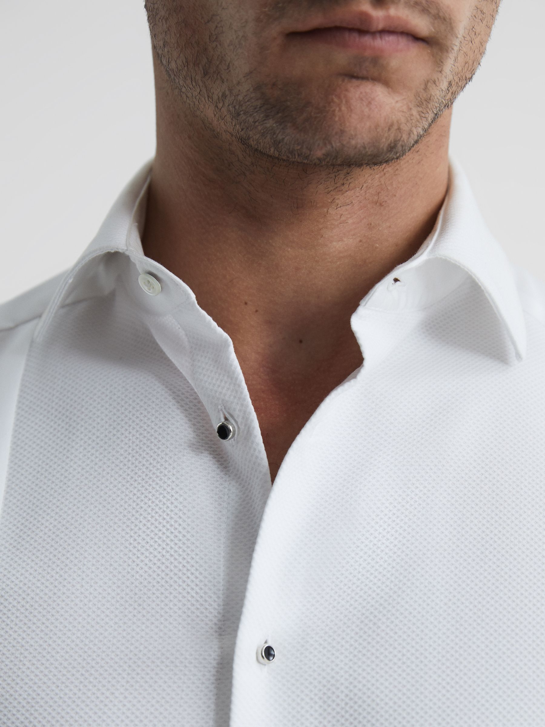 Slim Fit Dinner Shirt in White