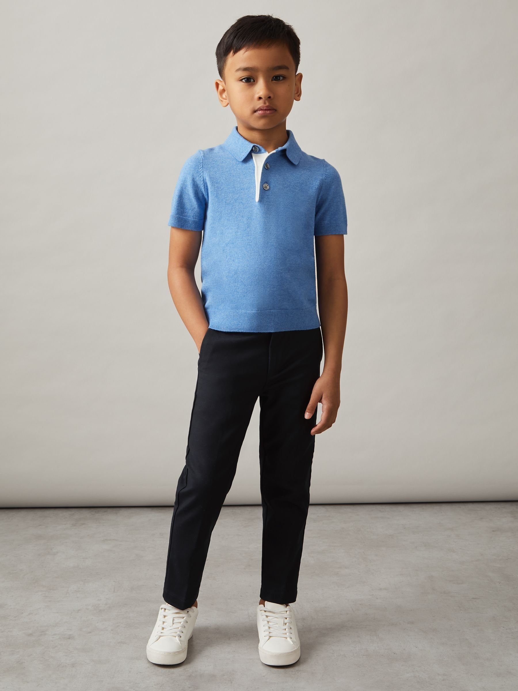 9-13 yrs Slim Fit Tapered Chinos in Navy