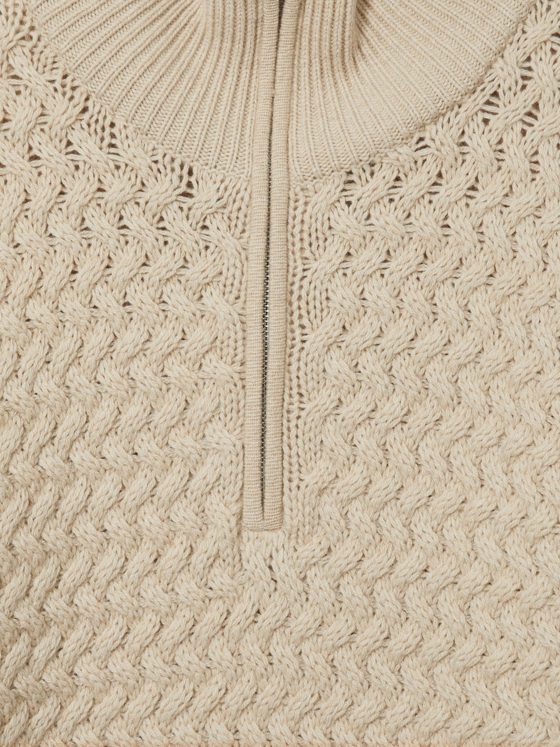 Reiss | Les 100 Ciels Wool and Cashmere Jumper in Stone