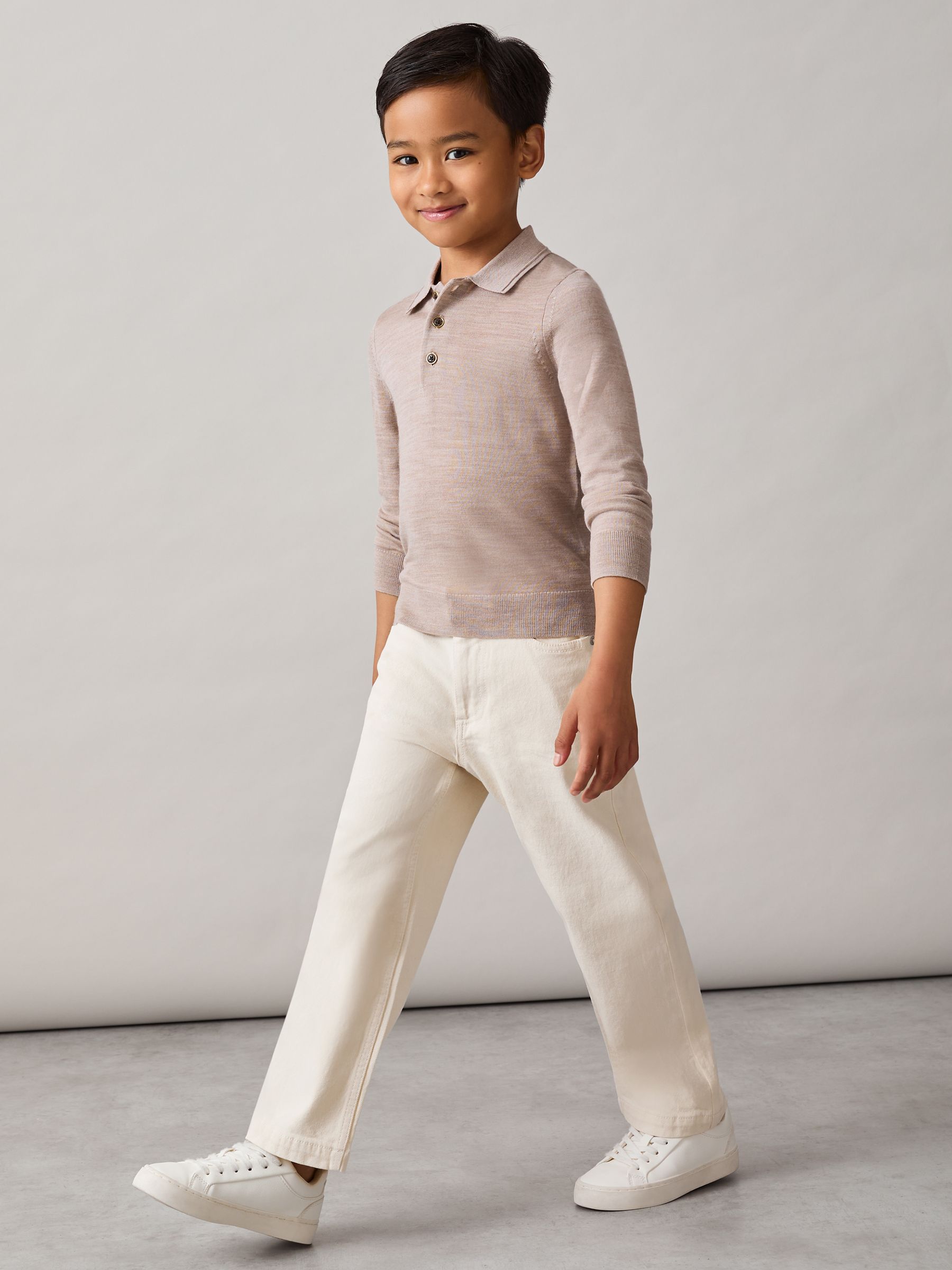 9-13 yrs Relaxed-Fit Jeans in Off White