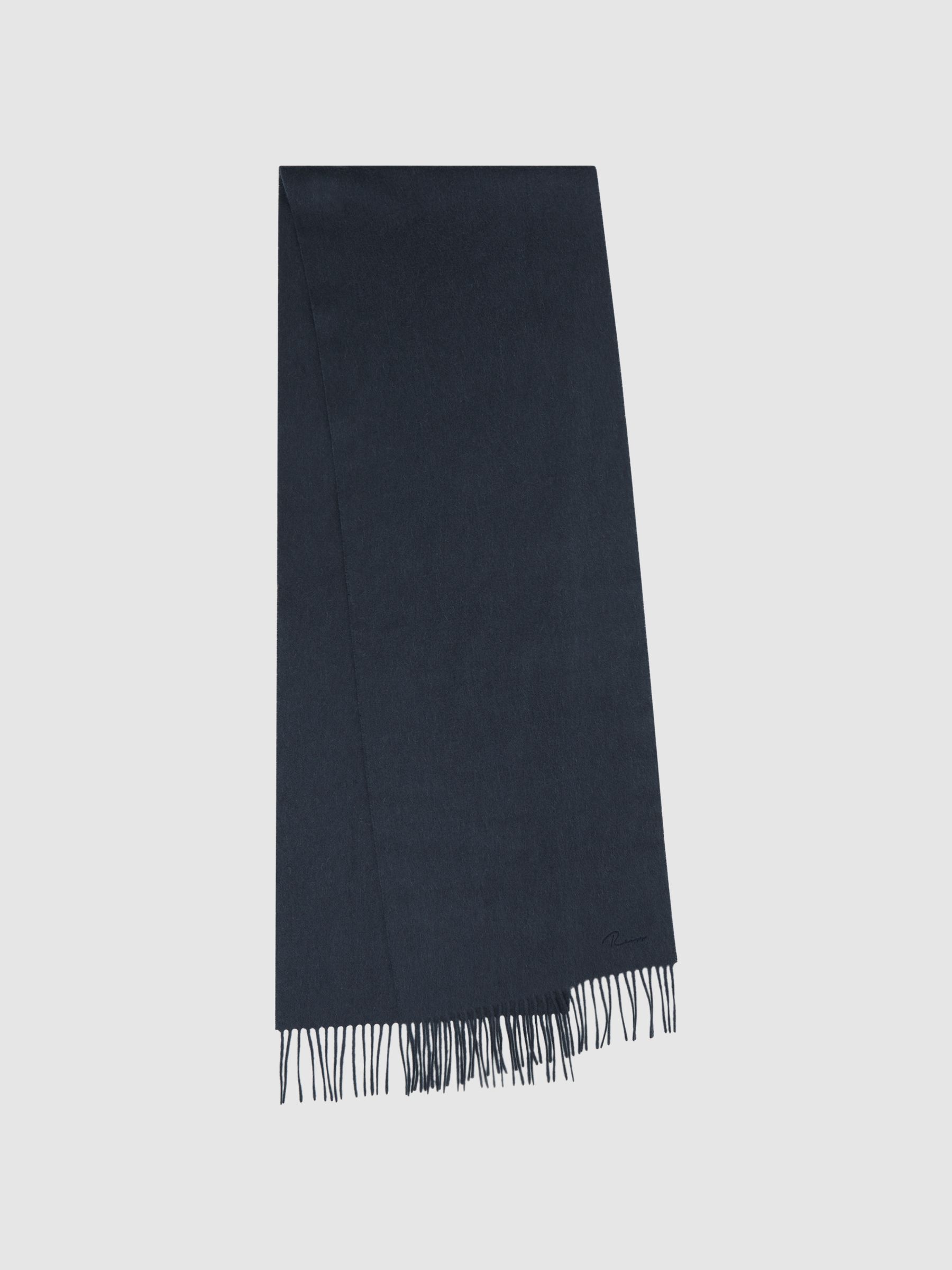 Wool and Cashmere Scarf in Airforce Blue
