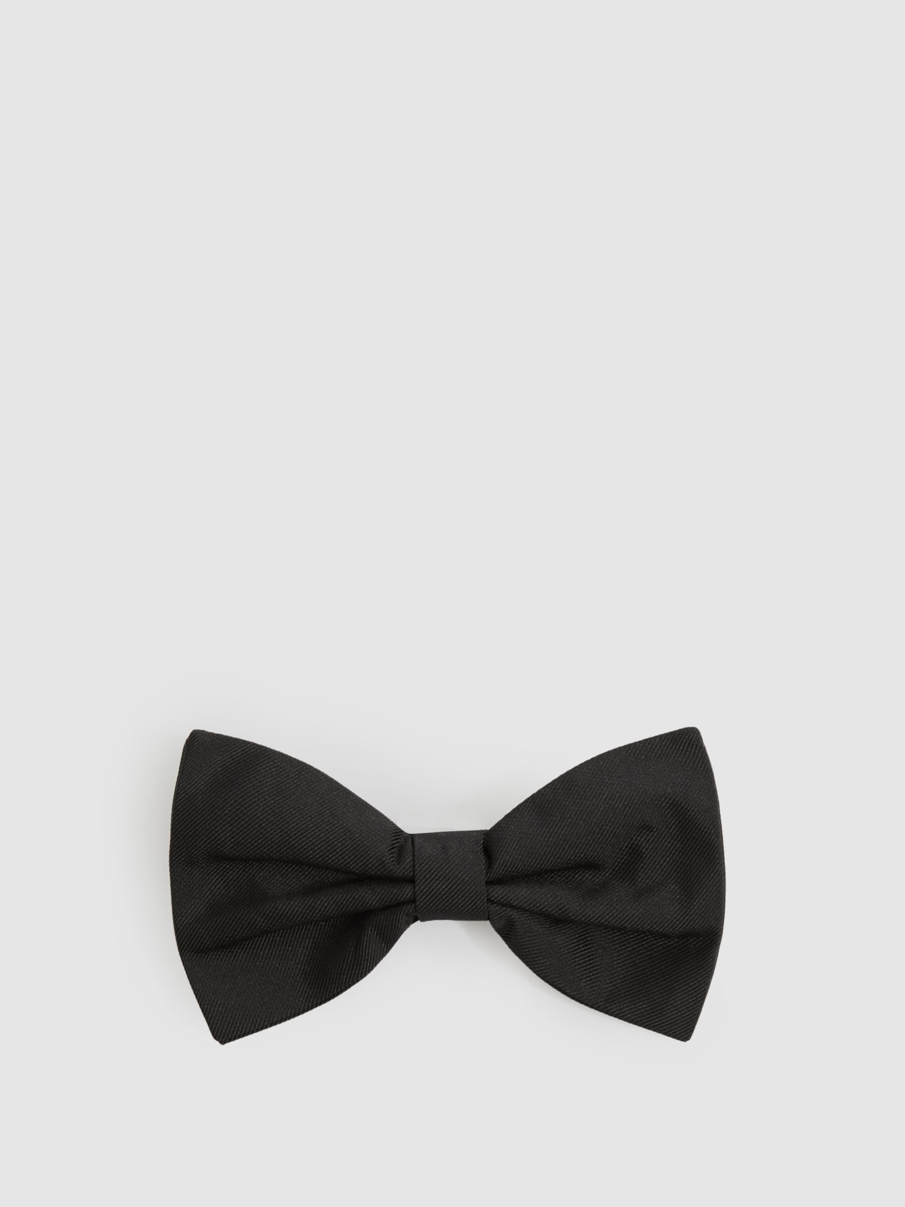 Grosgrain Silk Bow Tie in Black