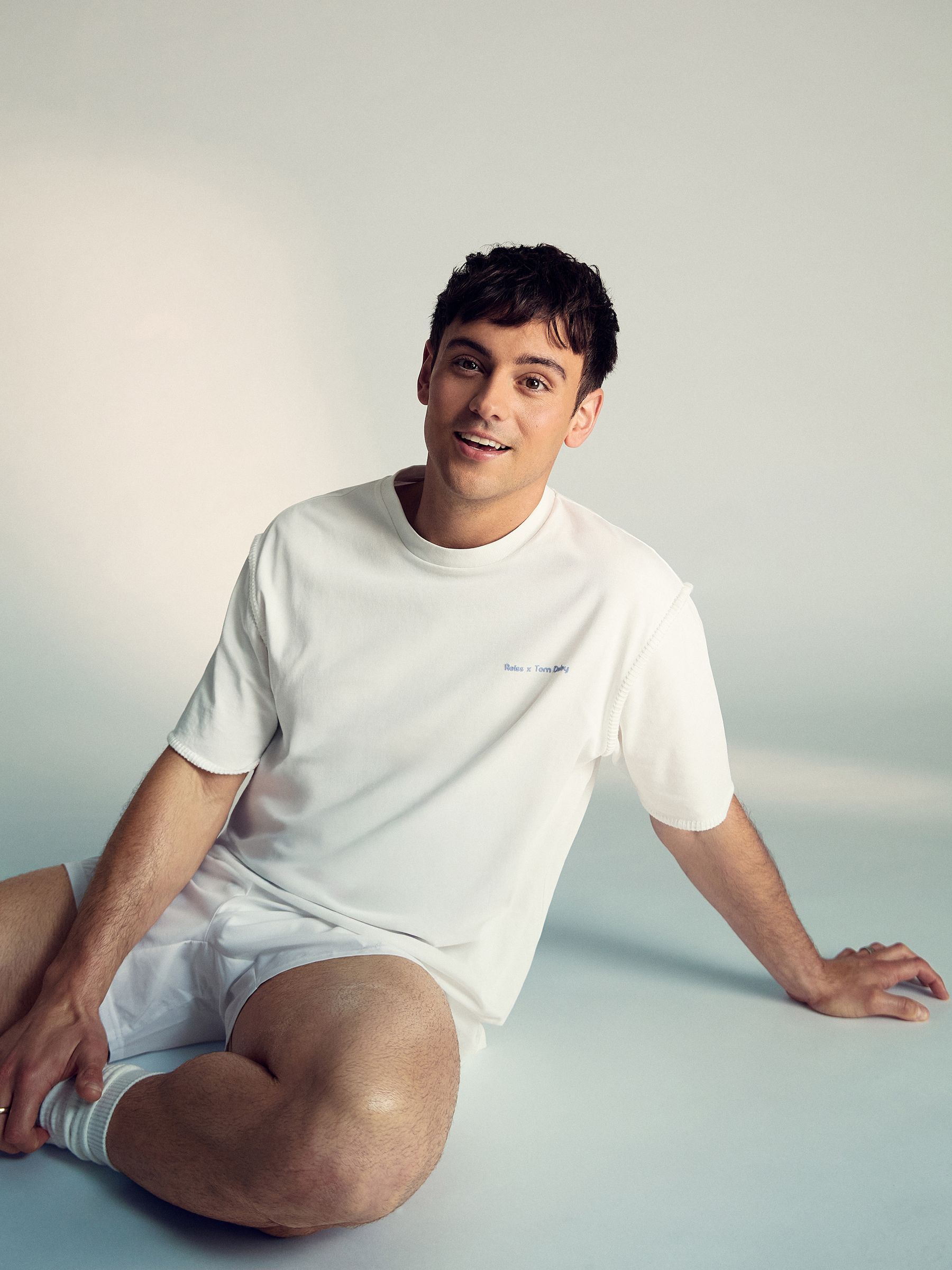 Reiss | Tom Daley Graphic-Print T-Shirt in White