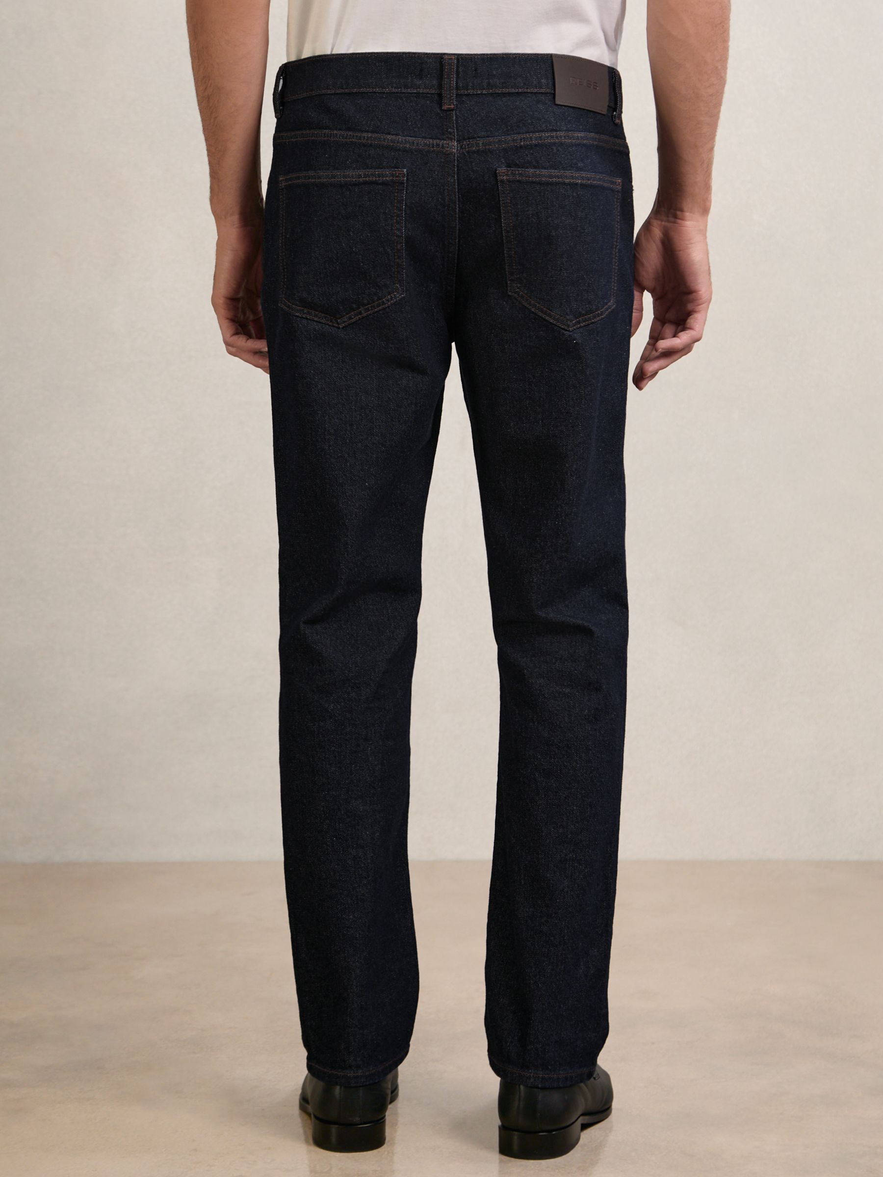 Straight-Leg Jeans in Raw Indigo