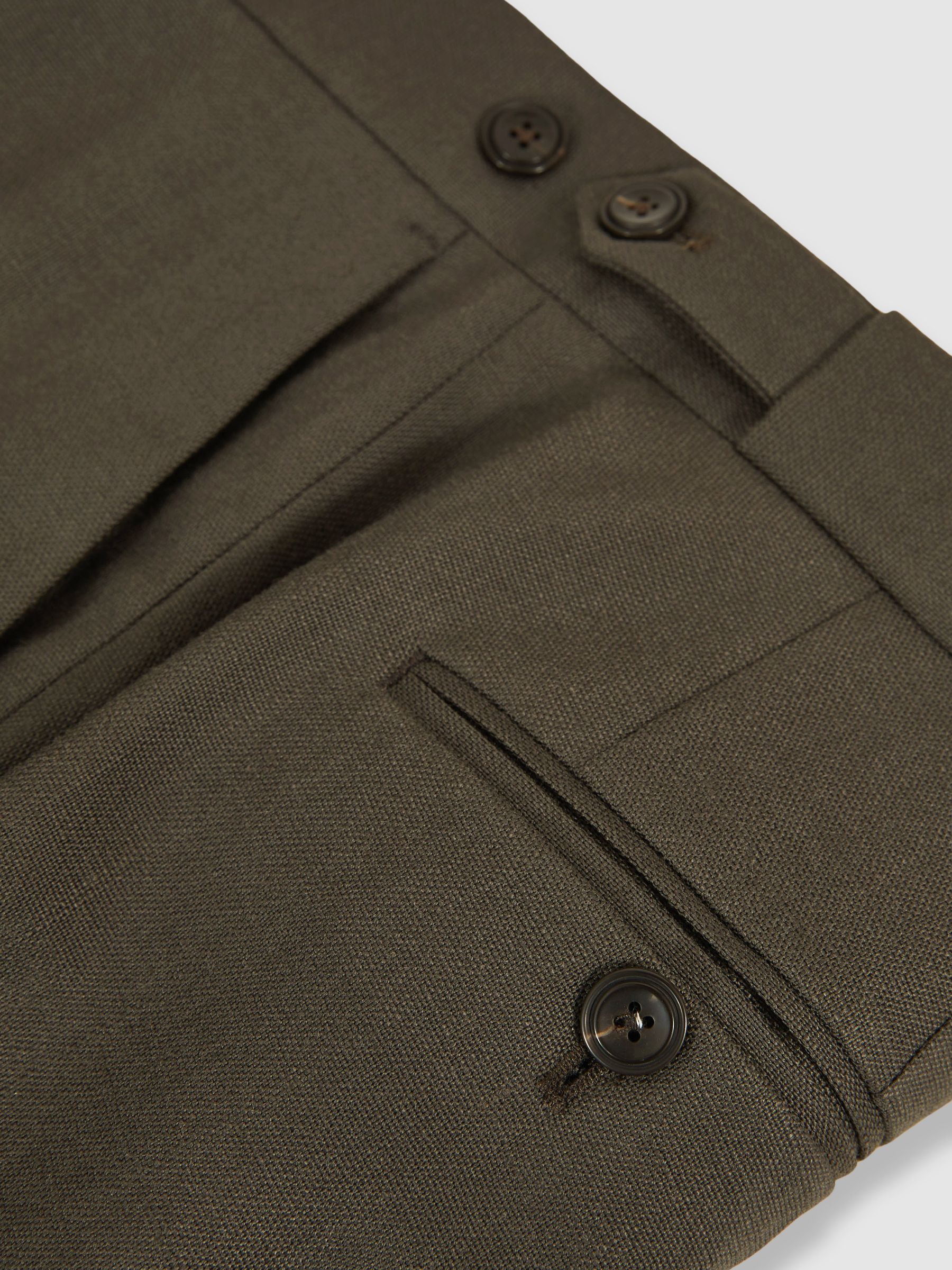 Slim-Fit Suit Trousers in Dark Green