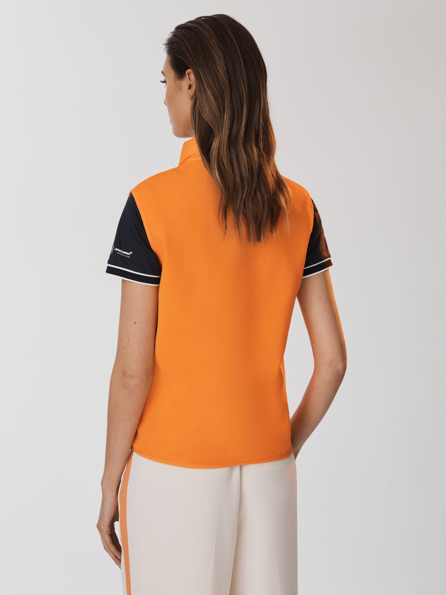 McLaren F1 Hybrid Quilt and Knit Gilet in Papaya