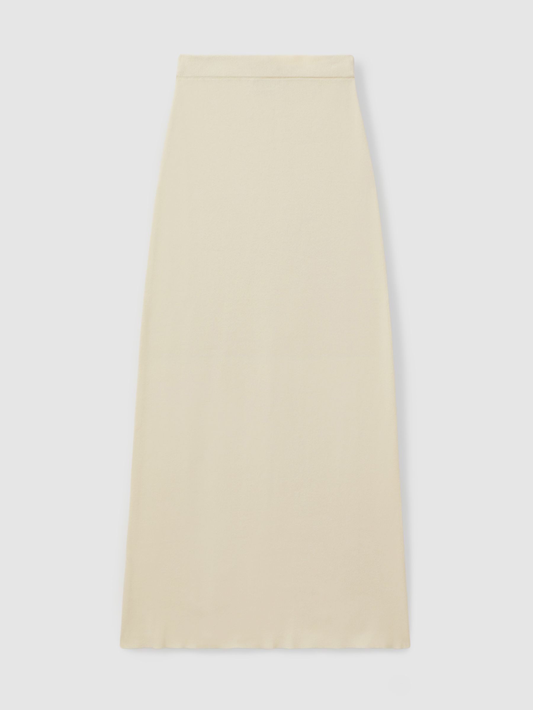 Ines White Anna Quan Knitted Cotton Midi Skirt