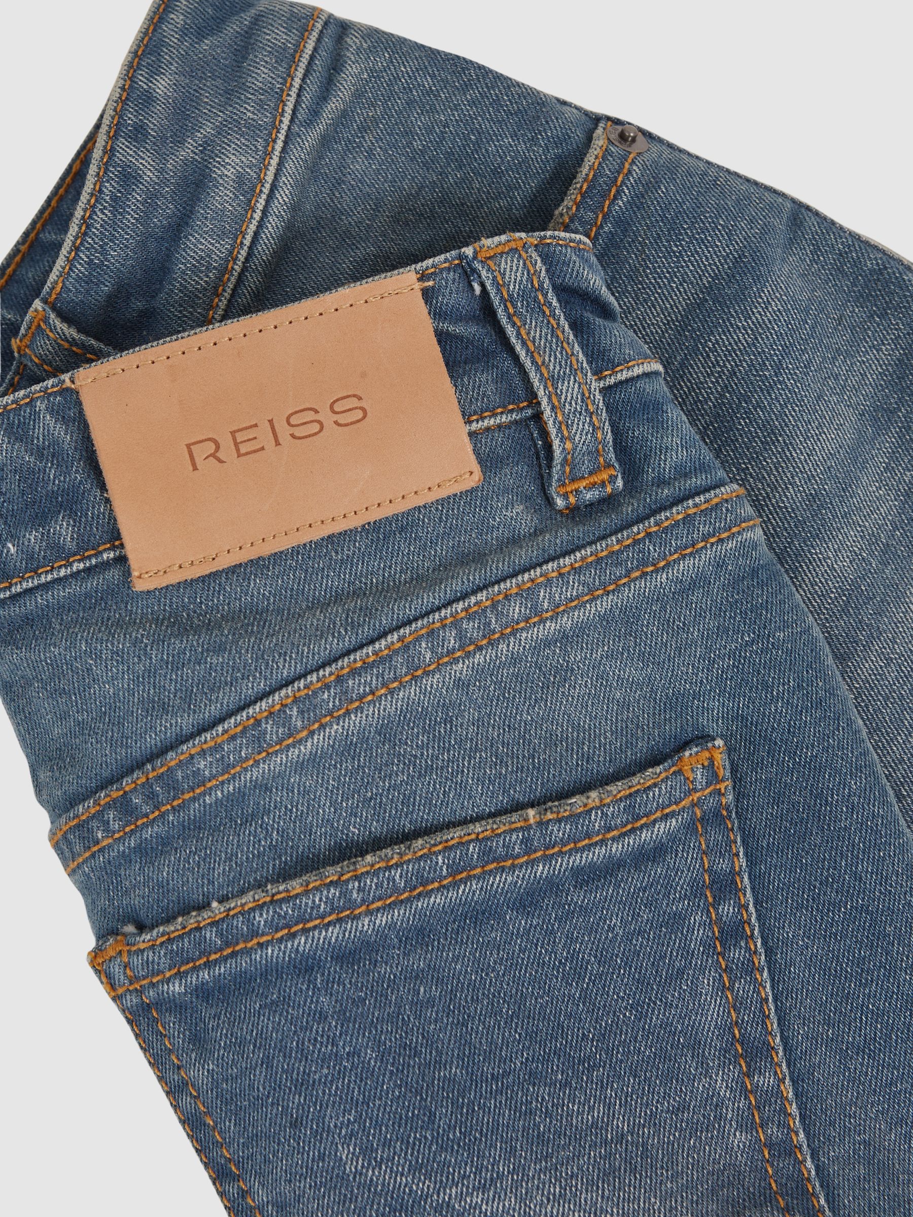 9-13 yrs Straight-Leg Turn-Up Jeans in Blue