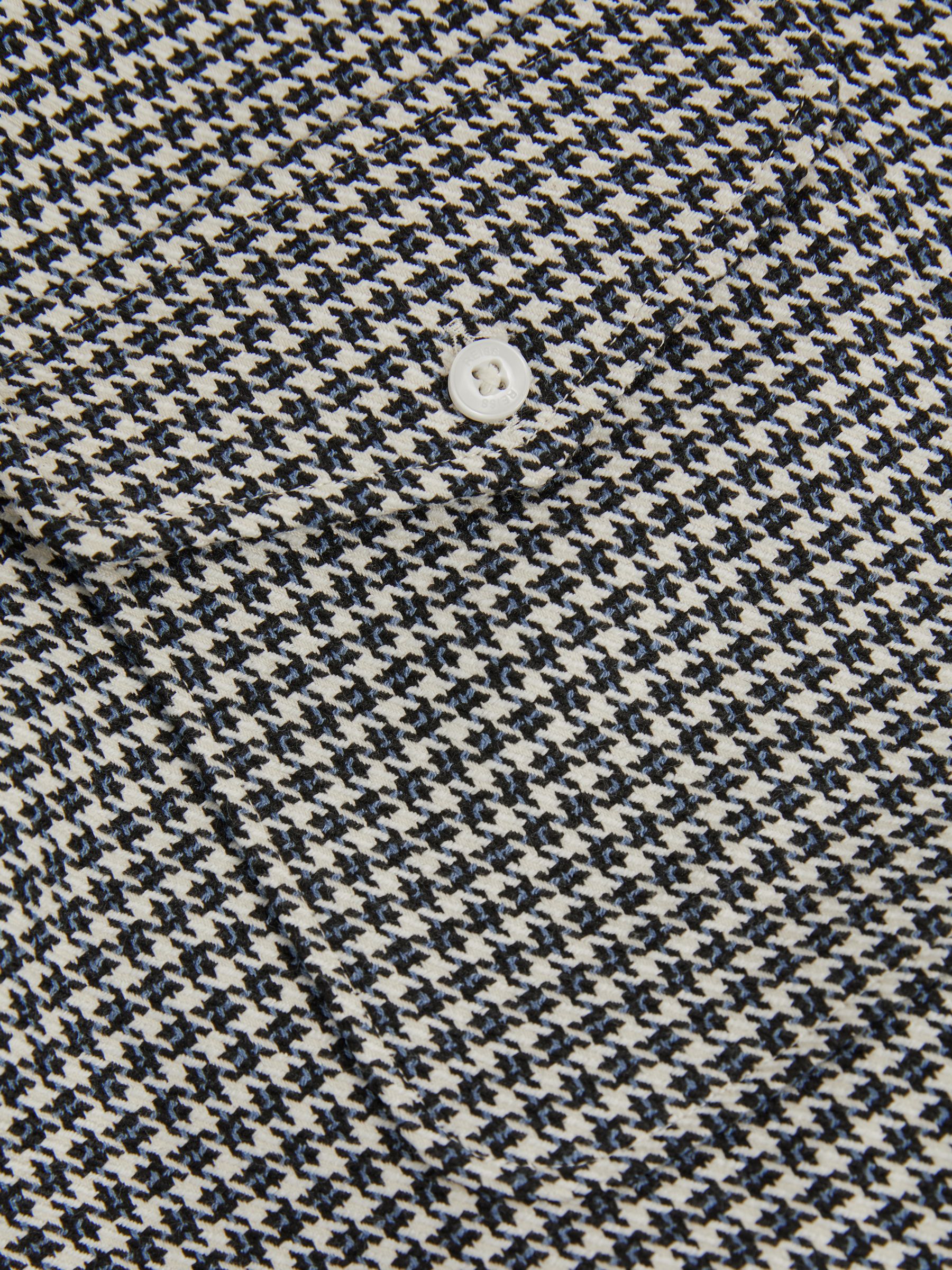 Houndstooth Overshirt in Black