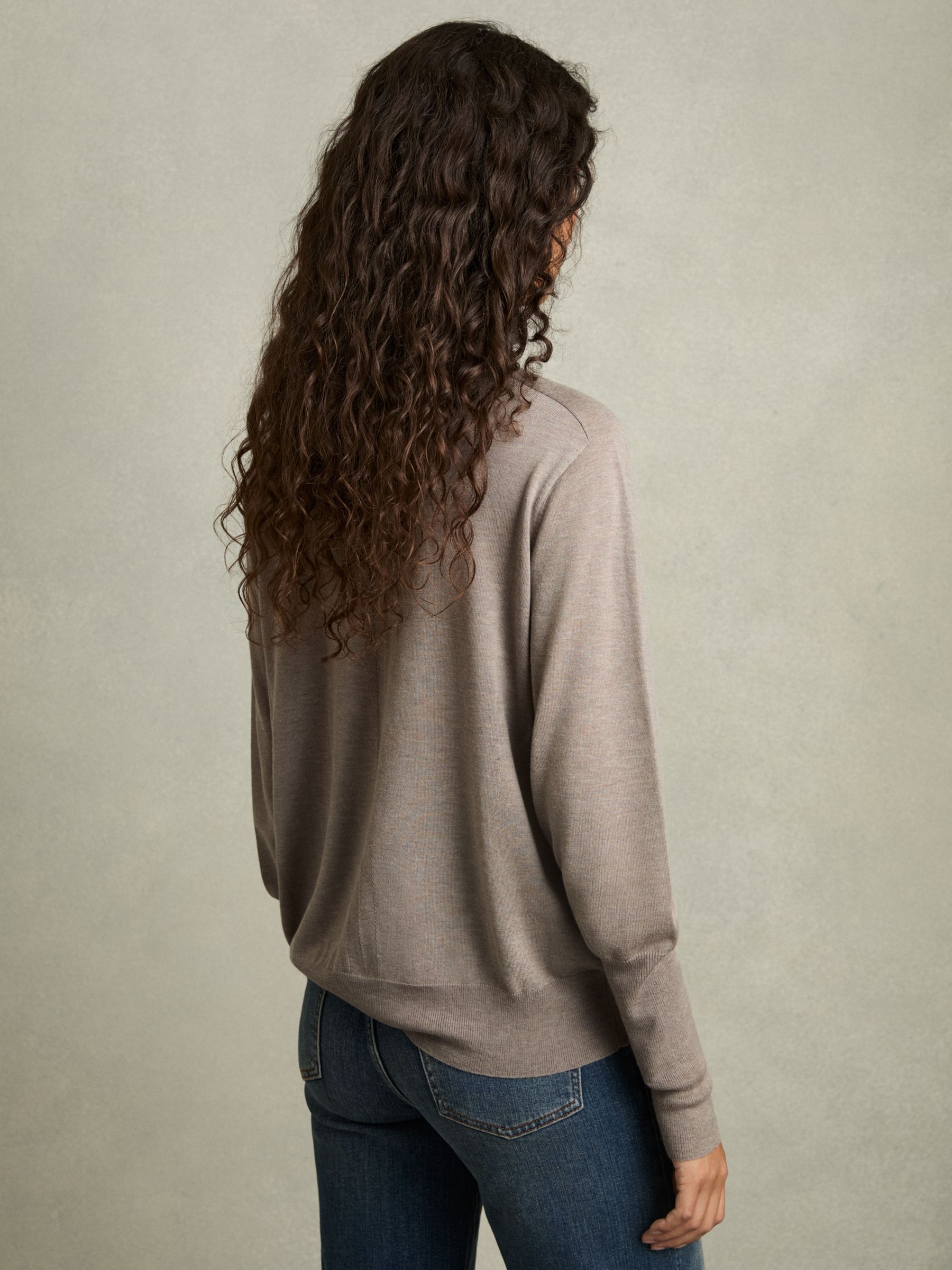Roll-Neck Jumper With Cashmere in Mink