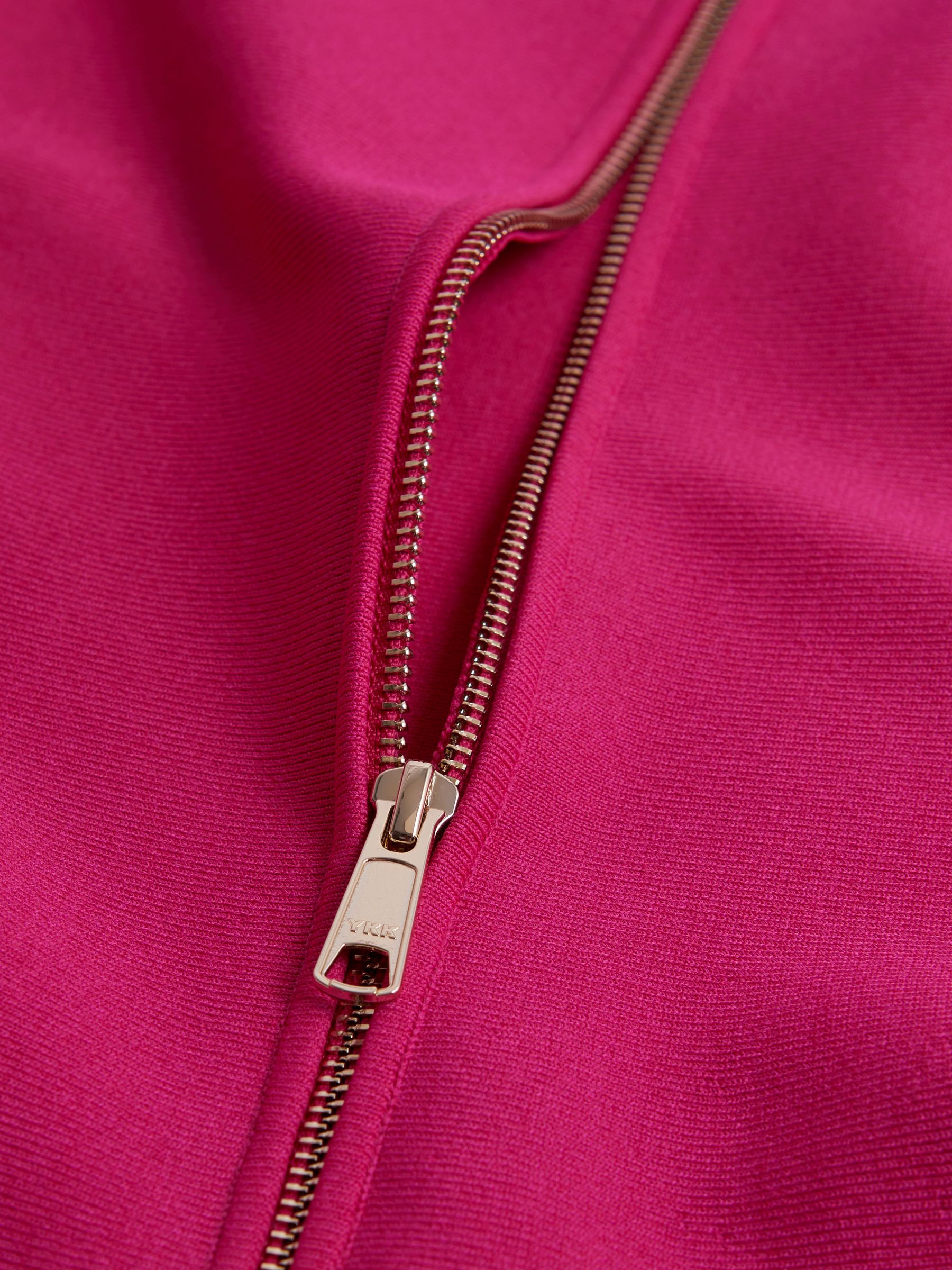 Florere Knitted Skater Mini Dress in Bright Pink