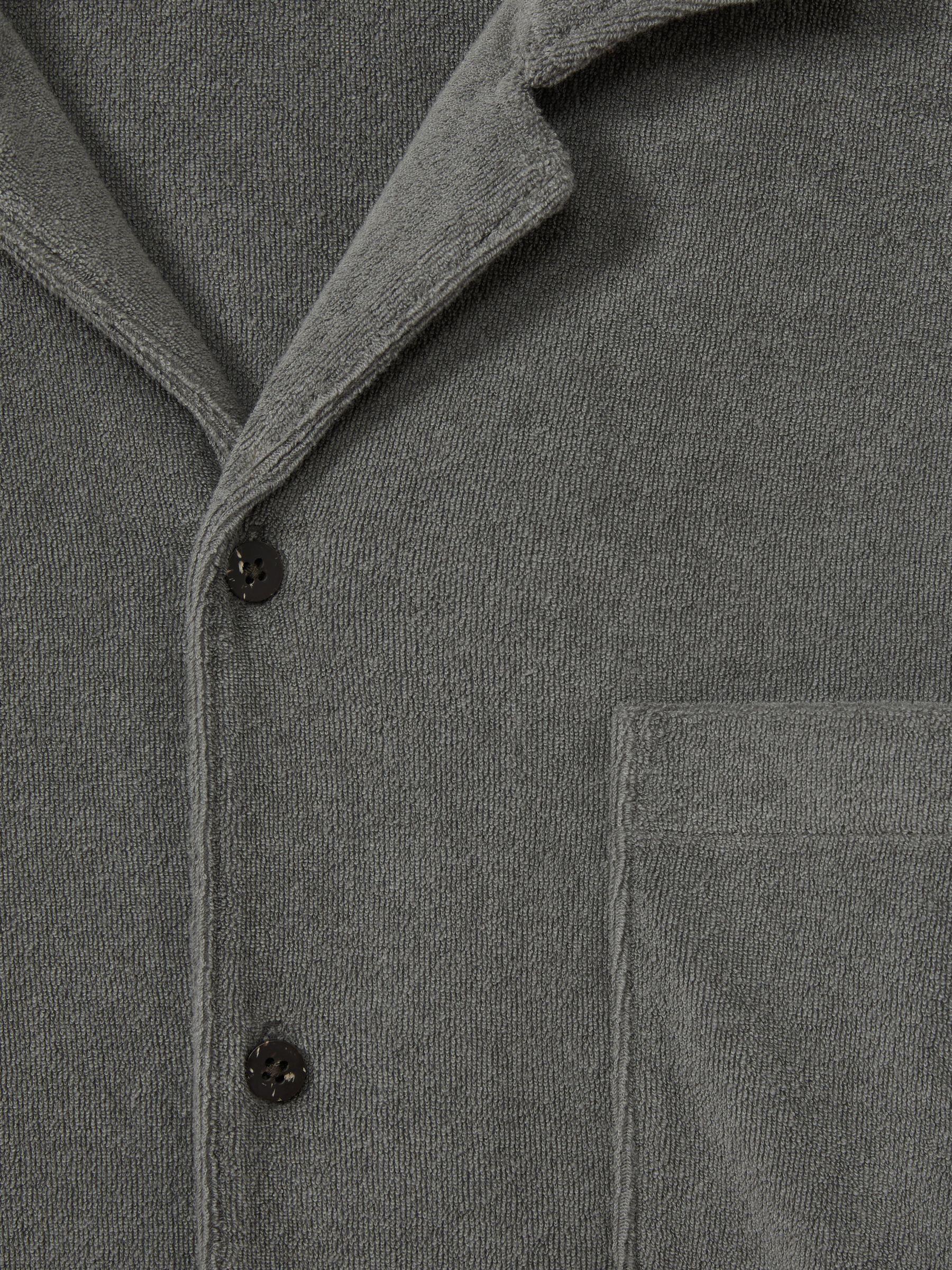 Paige Terry Cuban Collar Shirt in Grey