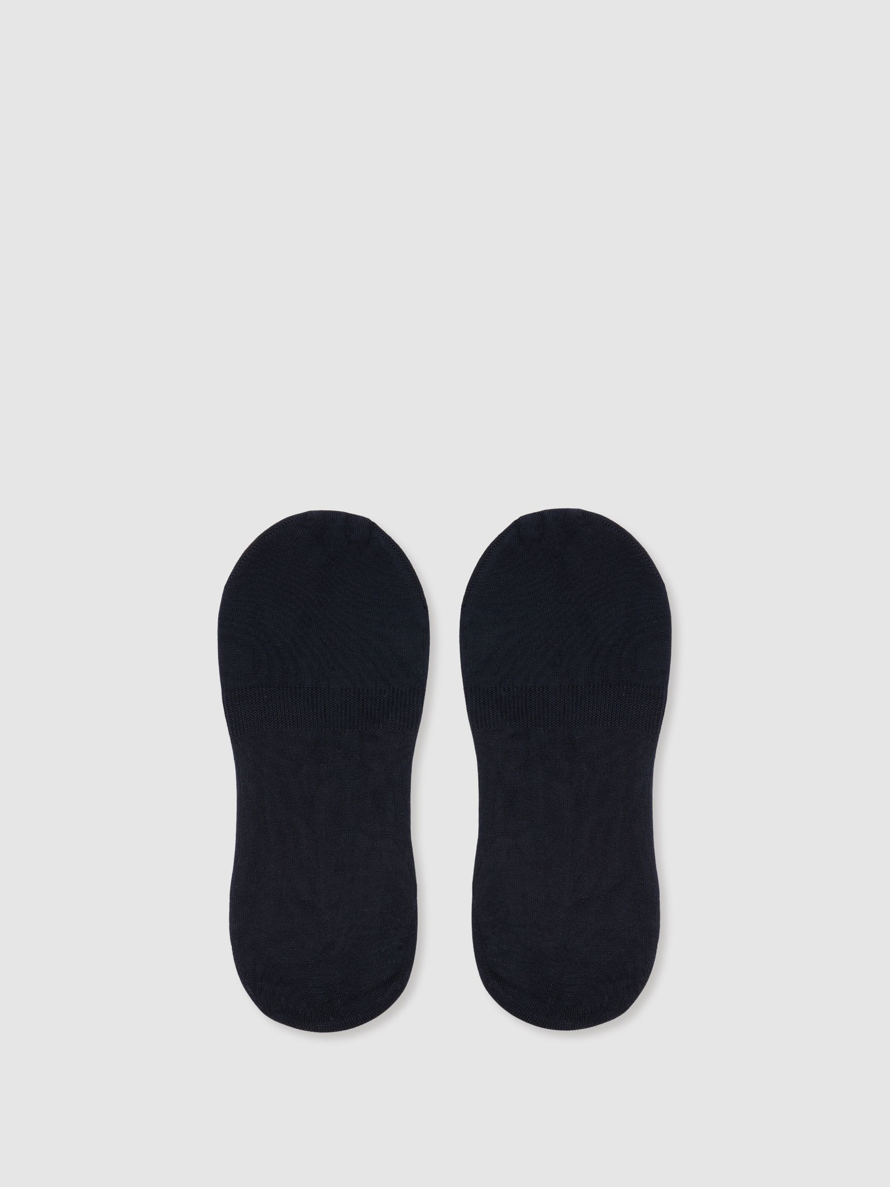Cotton-Blend Loafer Socks in Navy