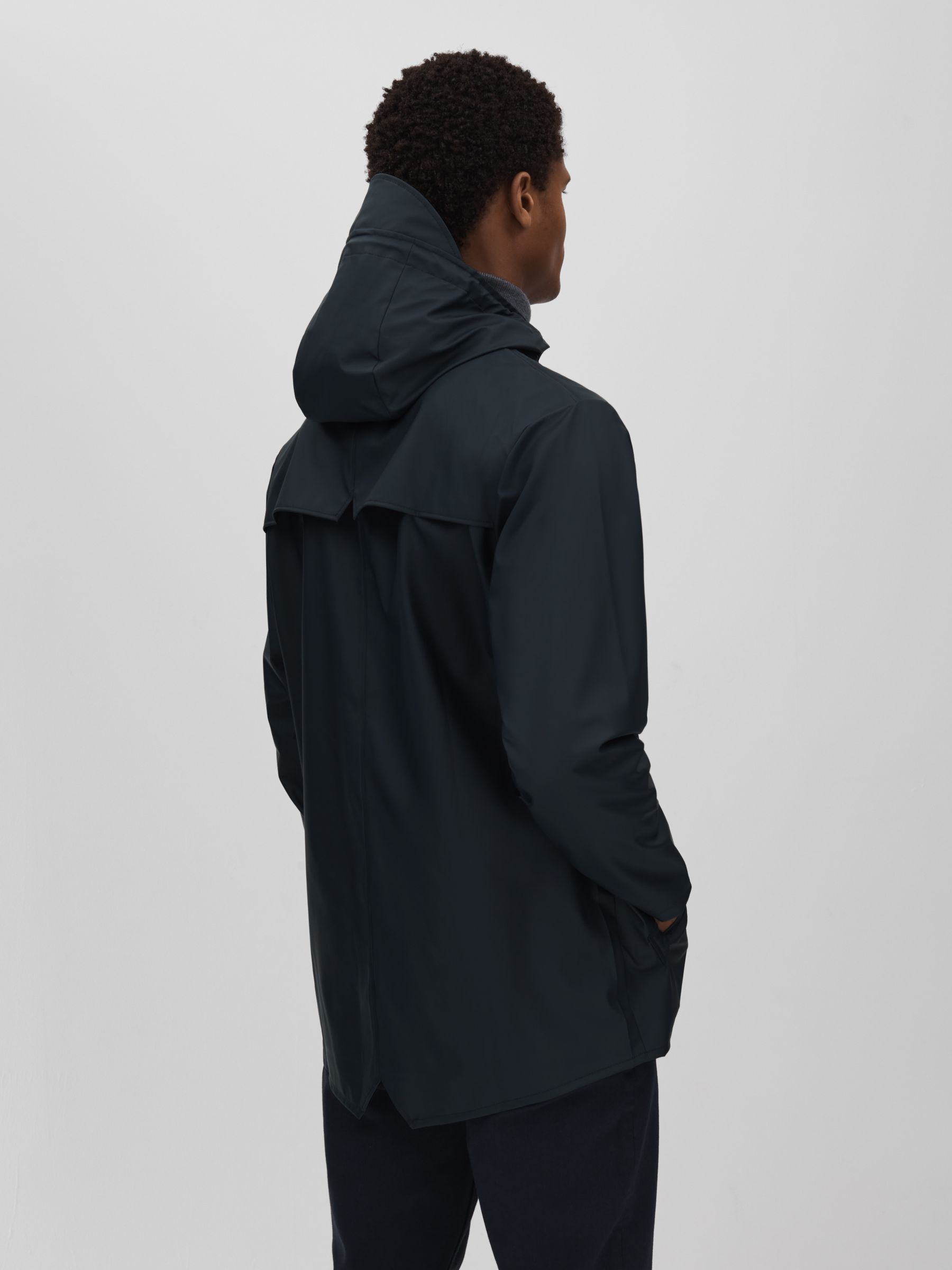 Rains Unisex Hooded Raincoat in Navy
