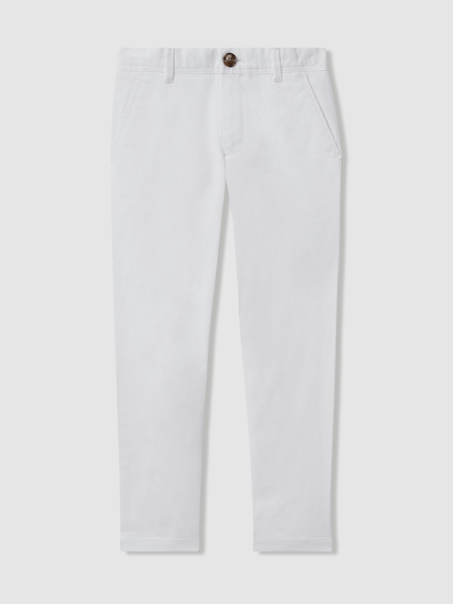 3-9 yrs Slim Fit Casual Chinos in White