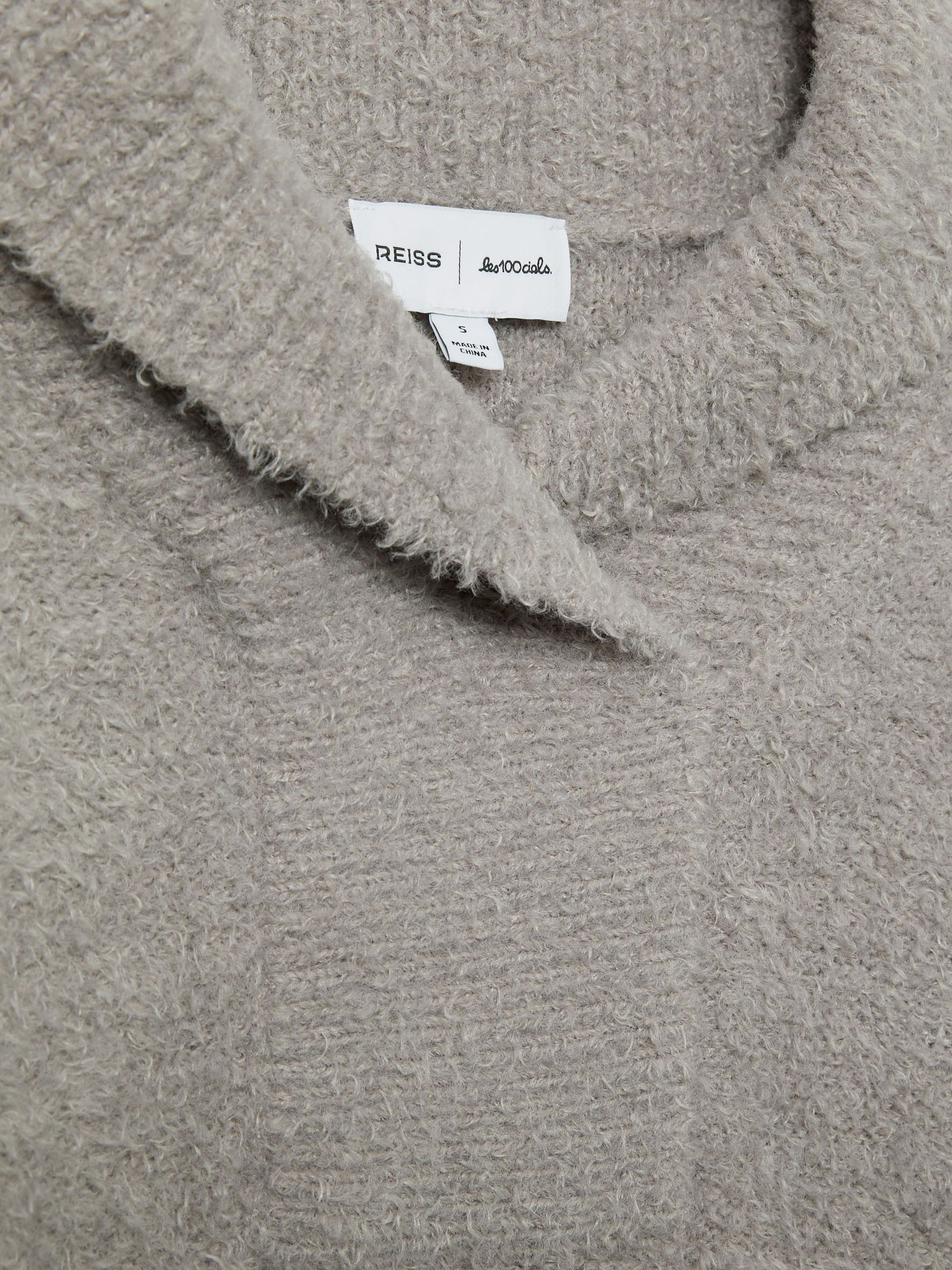Reiss | Les 100 Ciels Bouclé Jumper with Wool in Grey