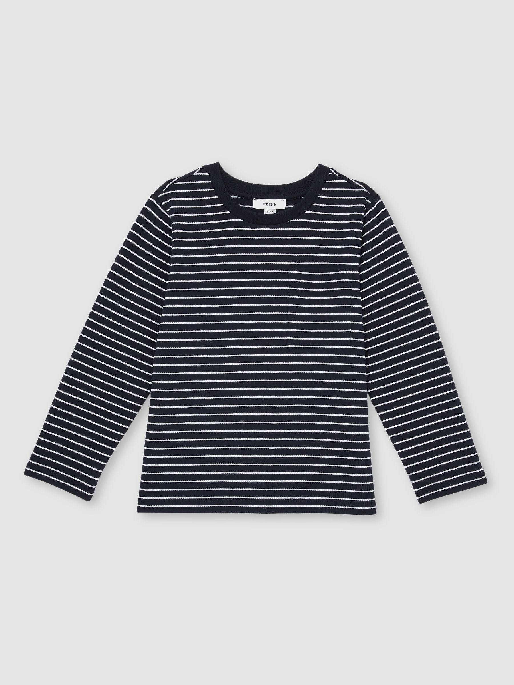 4-9 yrs Stretch-Cotton Stripe T-Shirt in Navy/White
