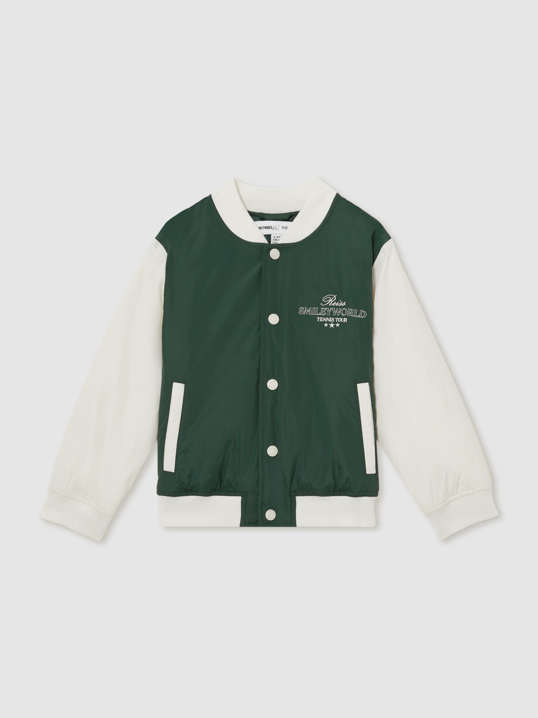 3-9 yrs SmileyWorld | Reiss Bomber Jacket in Dark Green
