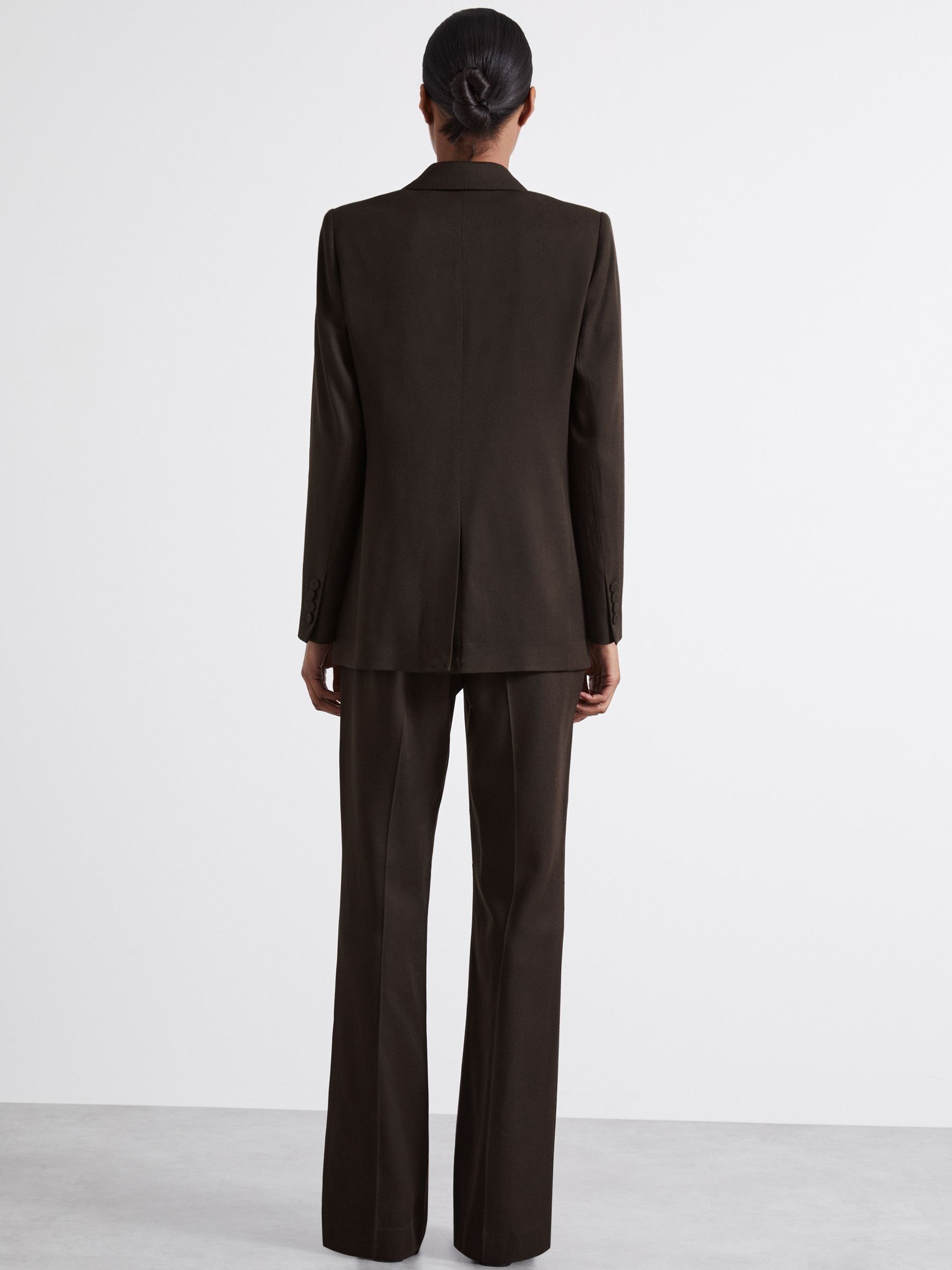 Atelier Double-Breasted Virgin-Wool Blend Suit Jacket in Chocolate