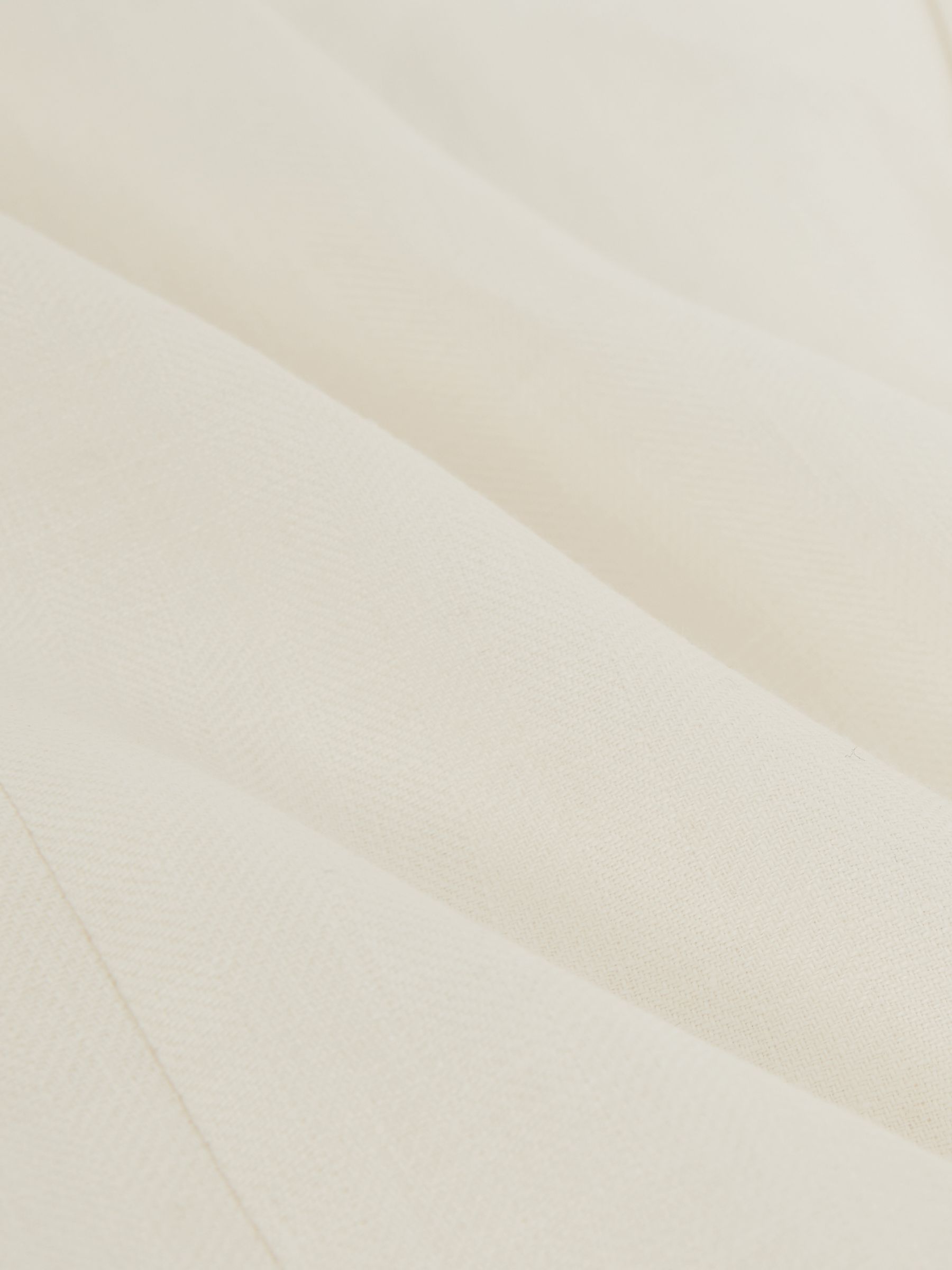 Linen Double-Breasted Suit Blazer Slim-Fit in Herringbone in White