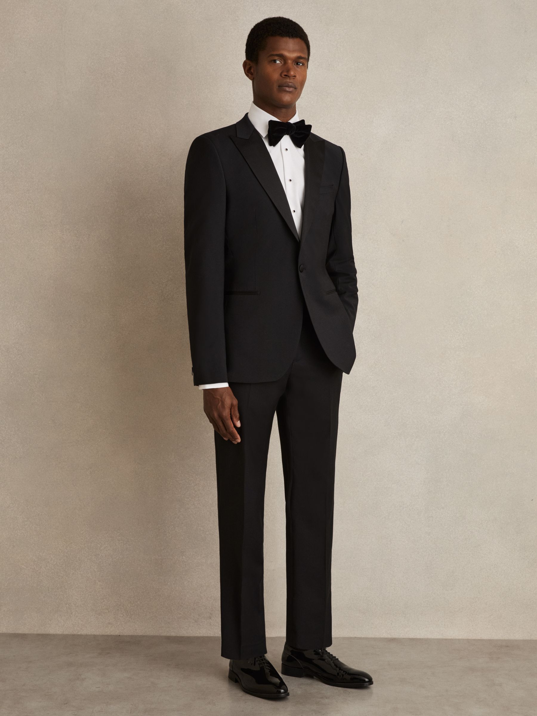 Slim Fit Cotton Marcella Tuxedo Shirt in White