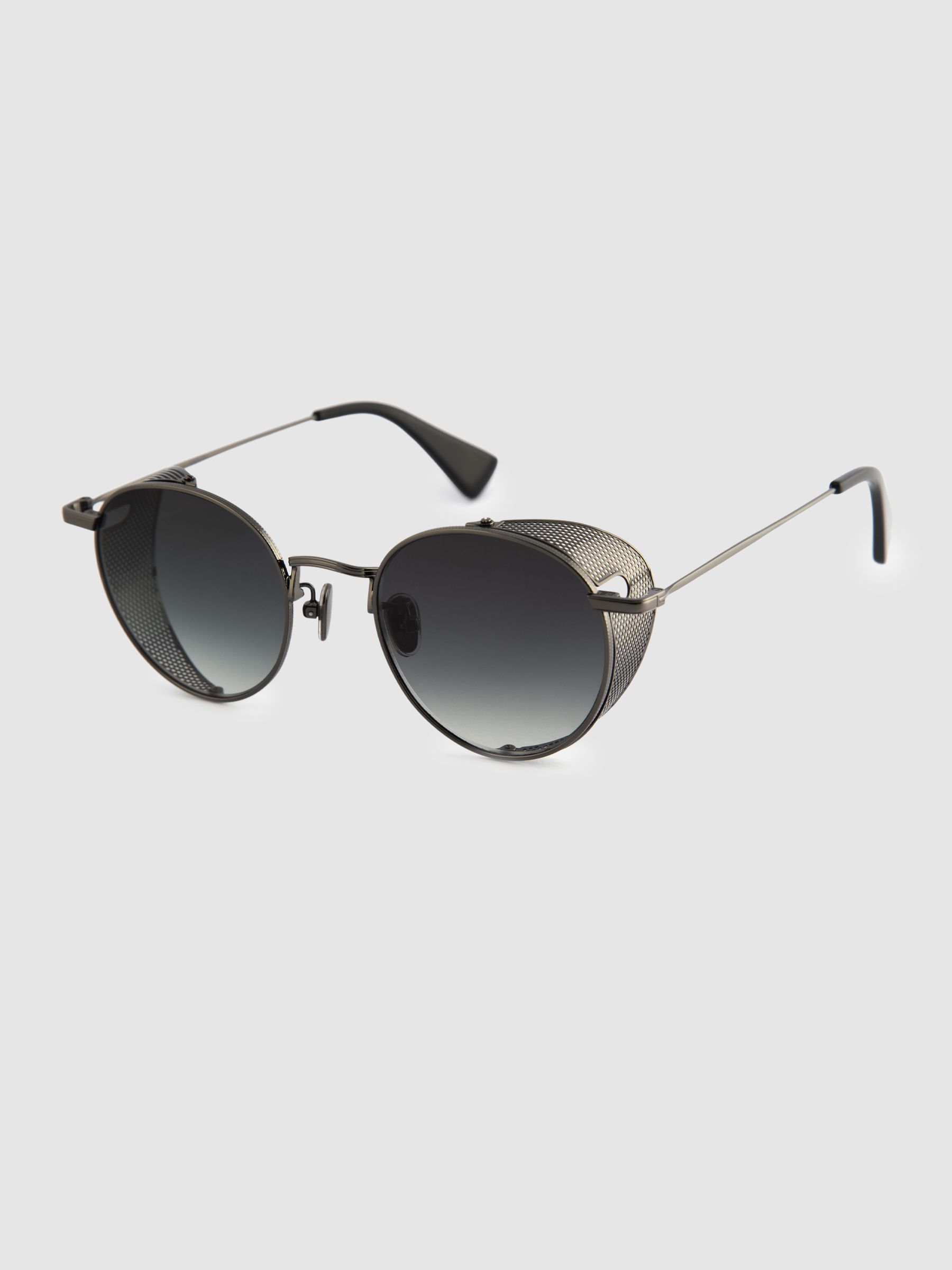 Curry and Paxton Side Shield Sunglasses in Gunmetal