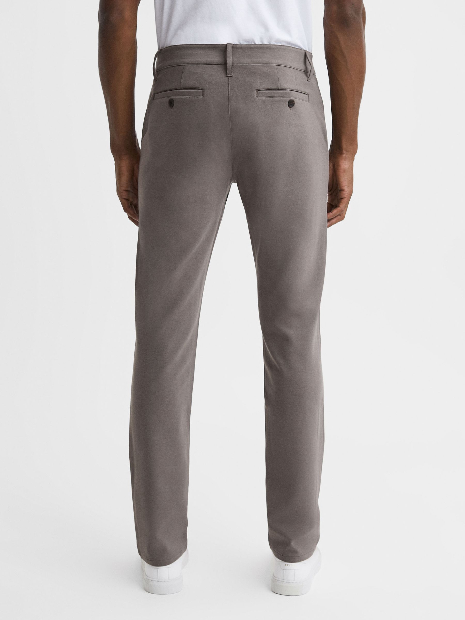 Paige Mid Rise Trousers in Dark Taupe