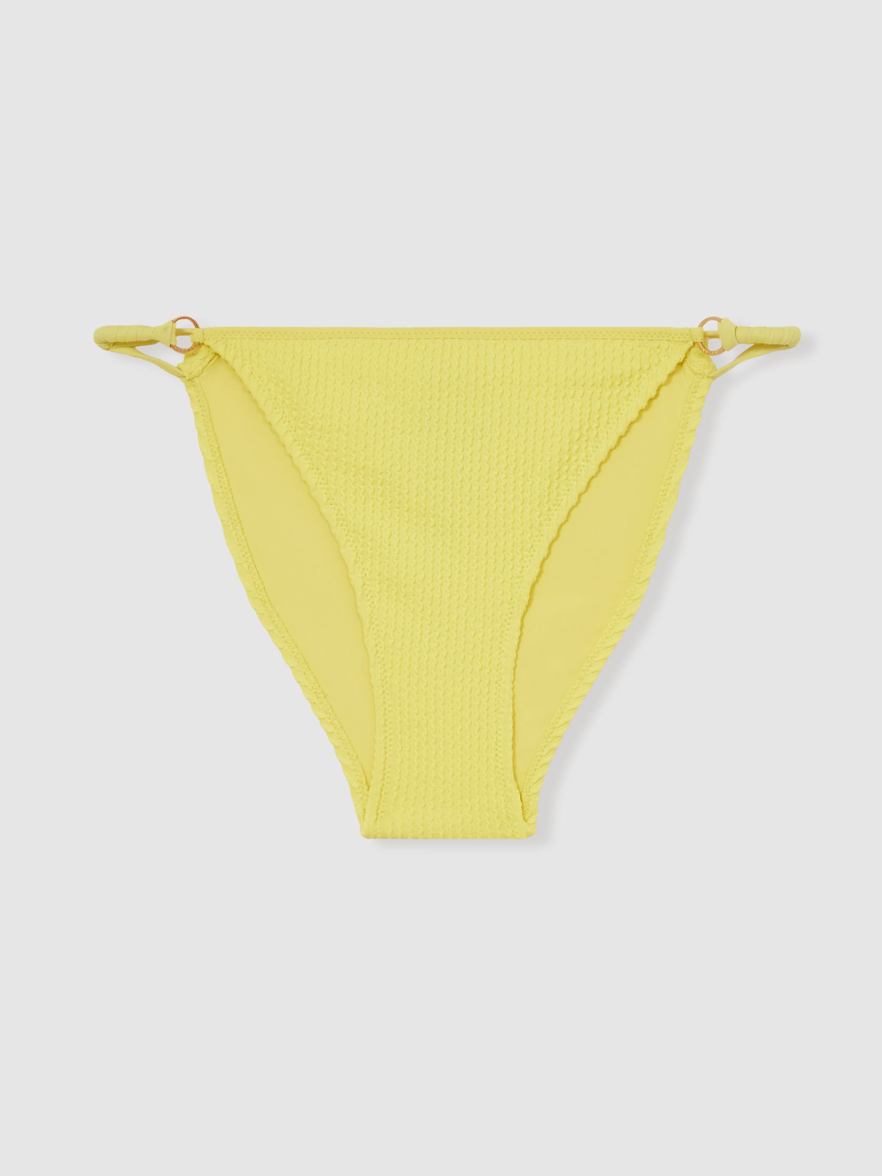 Crinkle Bikini Bottoms in Lemon Yellow