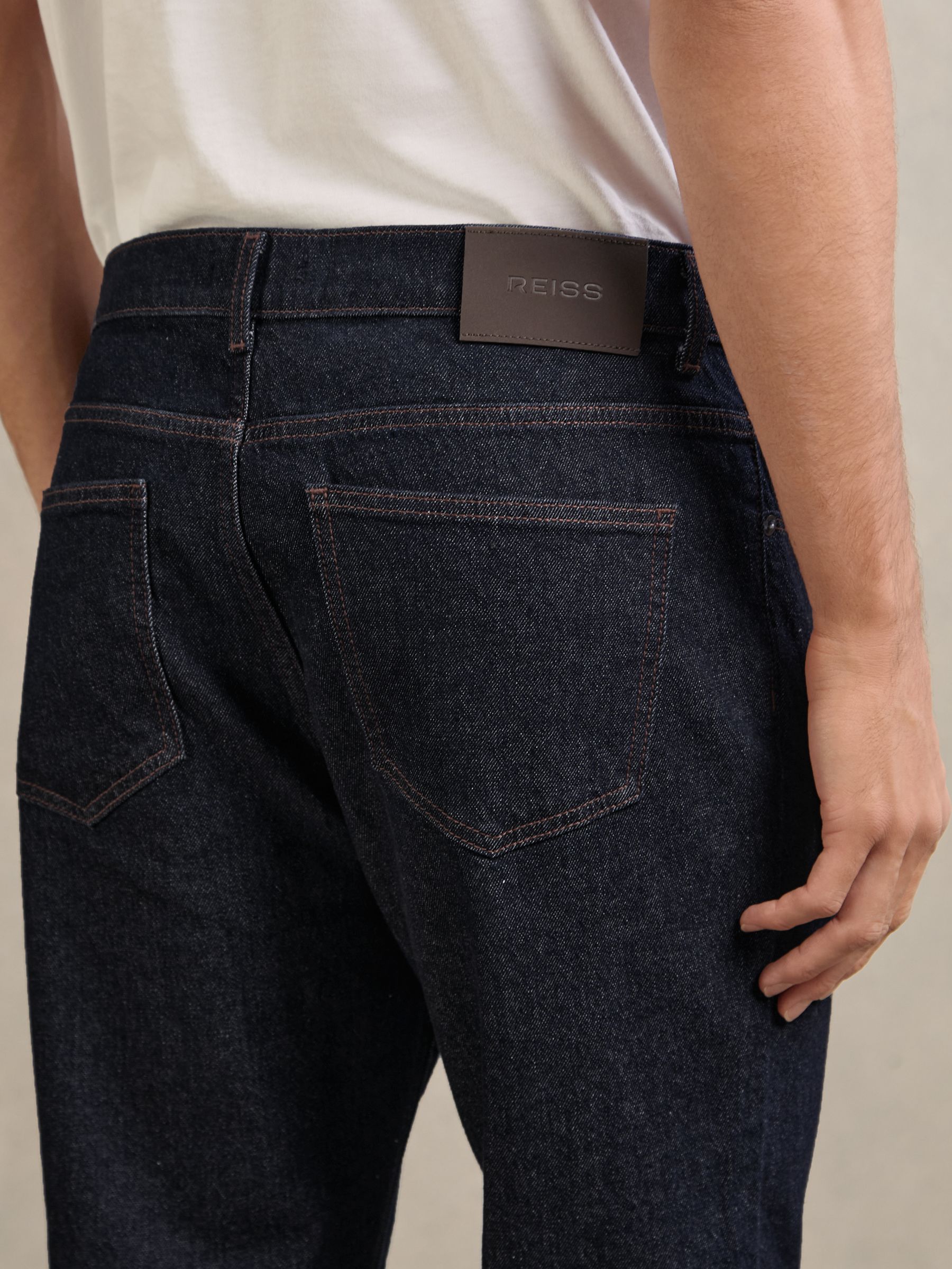Straight-Leg Jeans in Raw Indigo