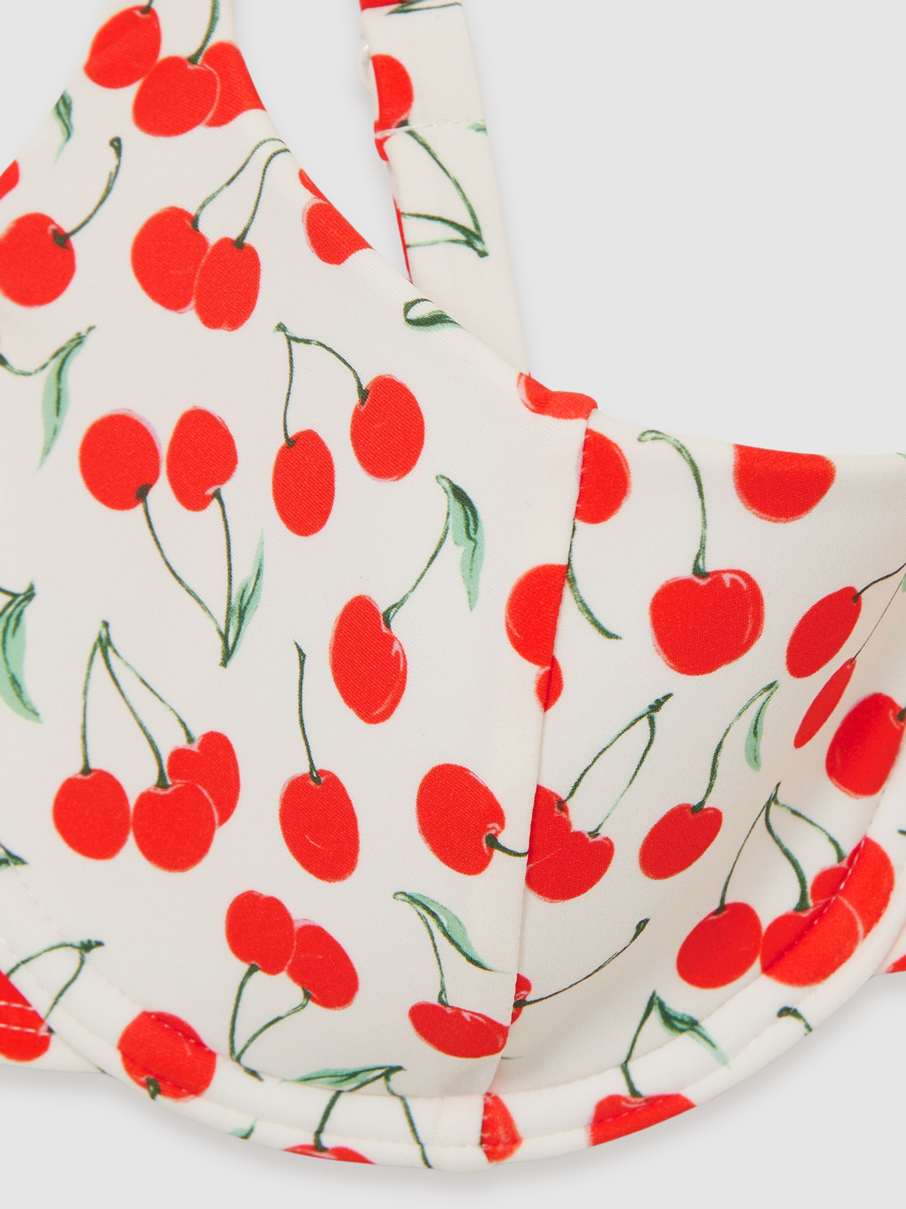 Good American Cherry Balconette Bikini Top in Cherry