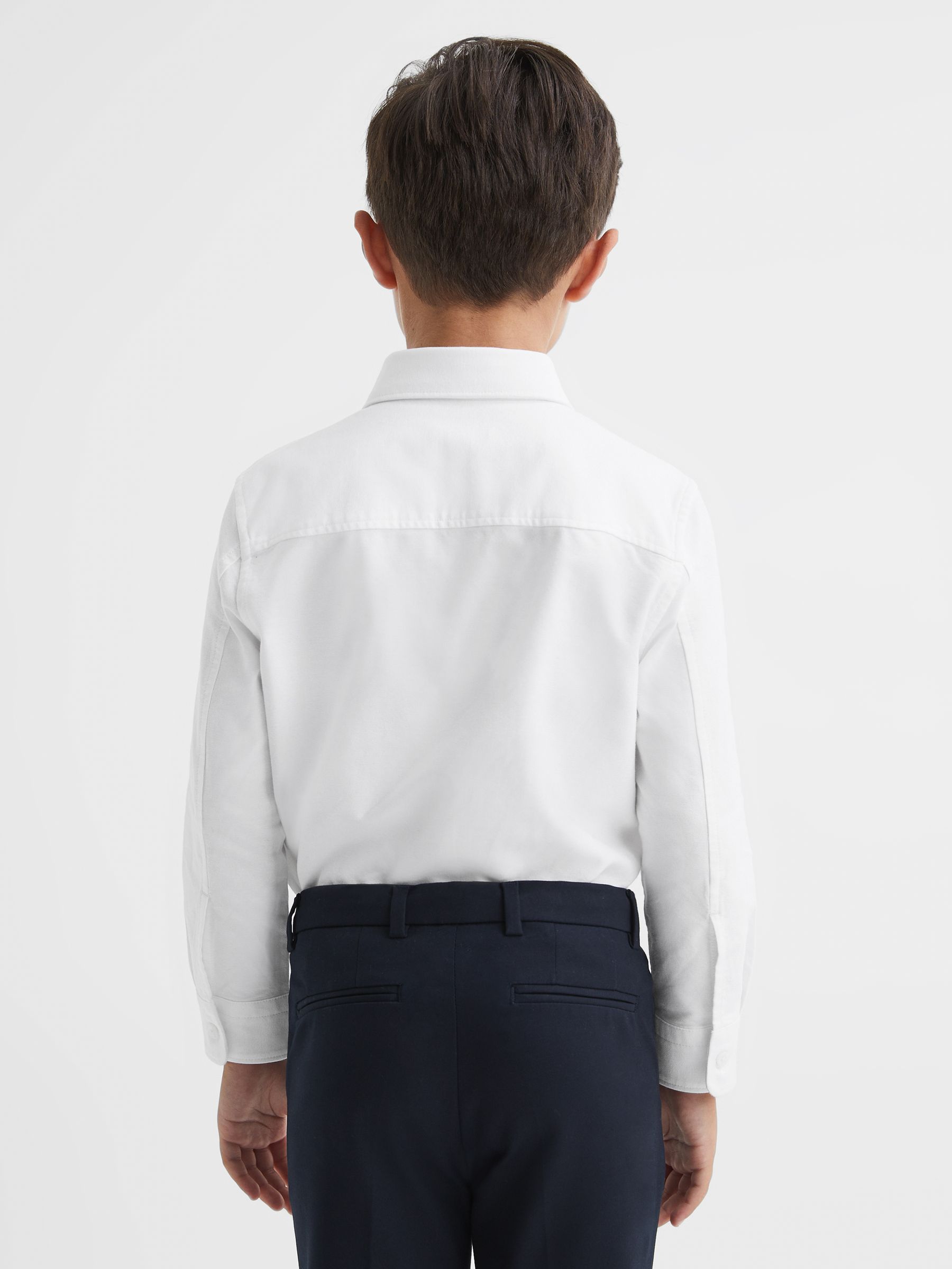 9-14 yrs Button Down Oxford Shirt in White