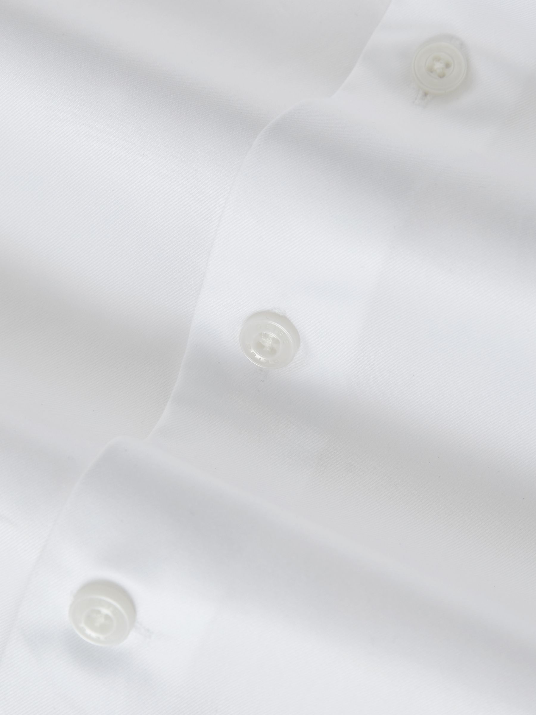Double-Cuff Two-Fold Cotton Shirt in White