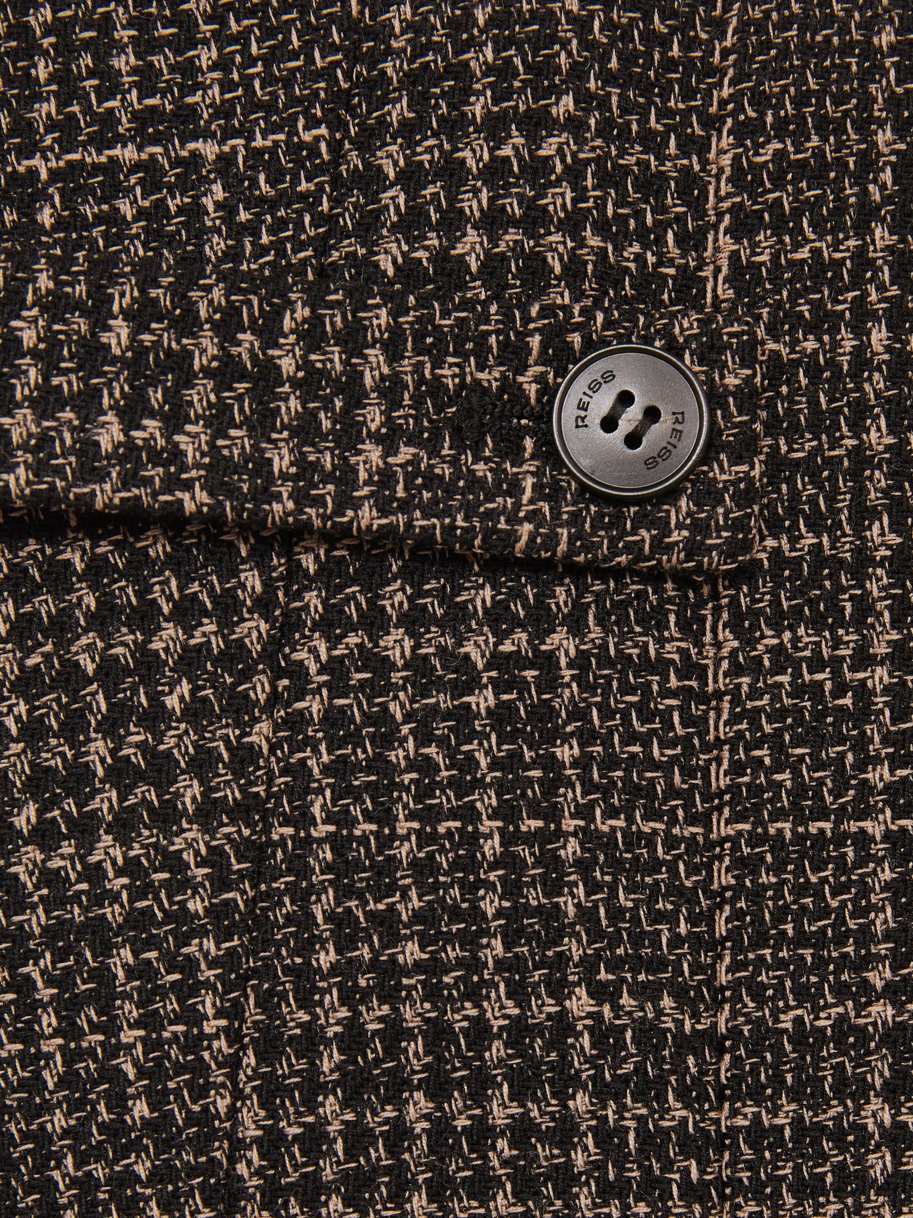 Tweed Pleated Mini Skirt in Brown