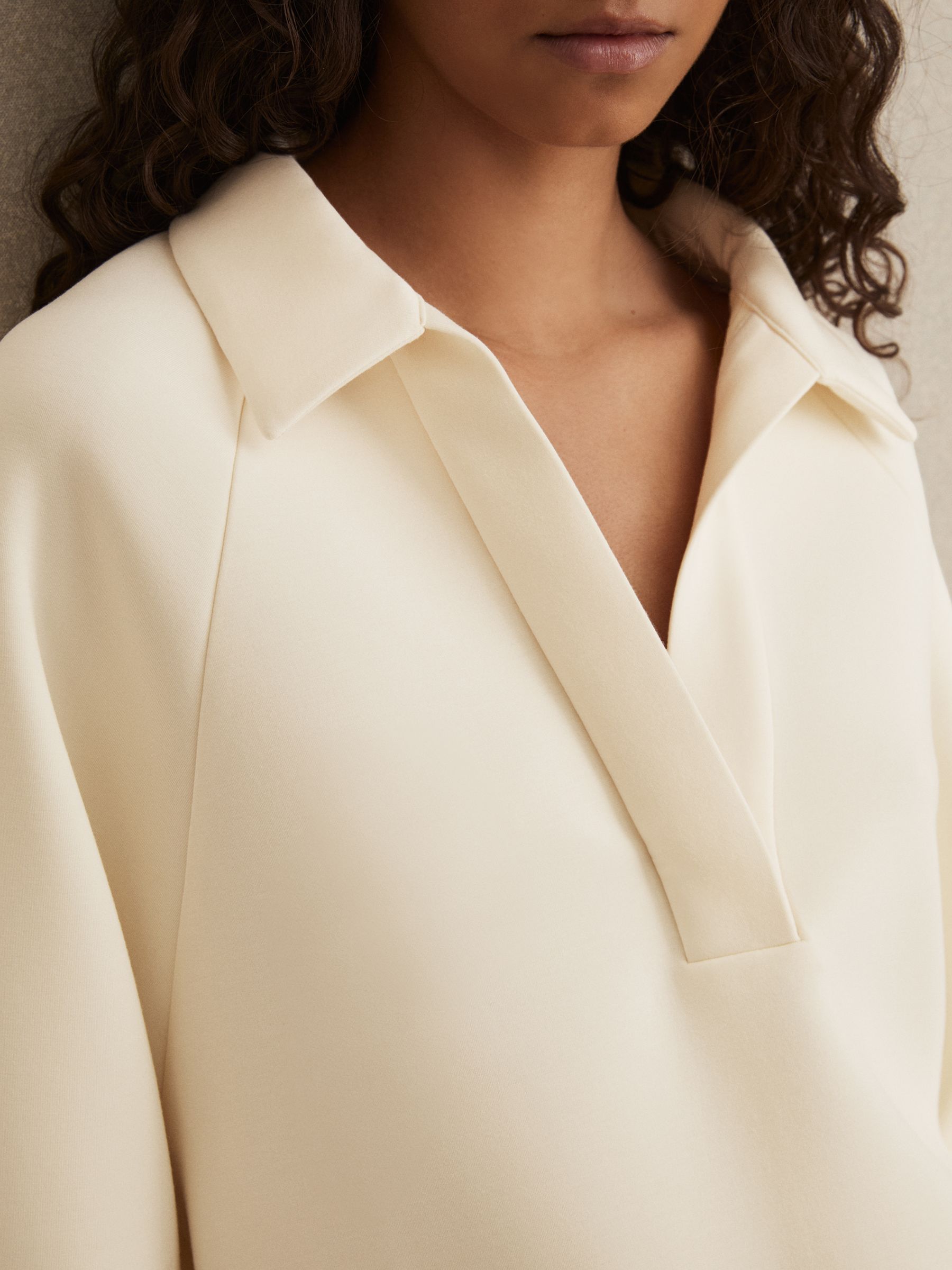 Modal-Blend Jersey Sweatshirt in Buttermilk Cream