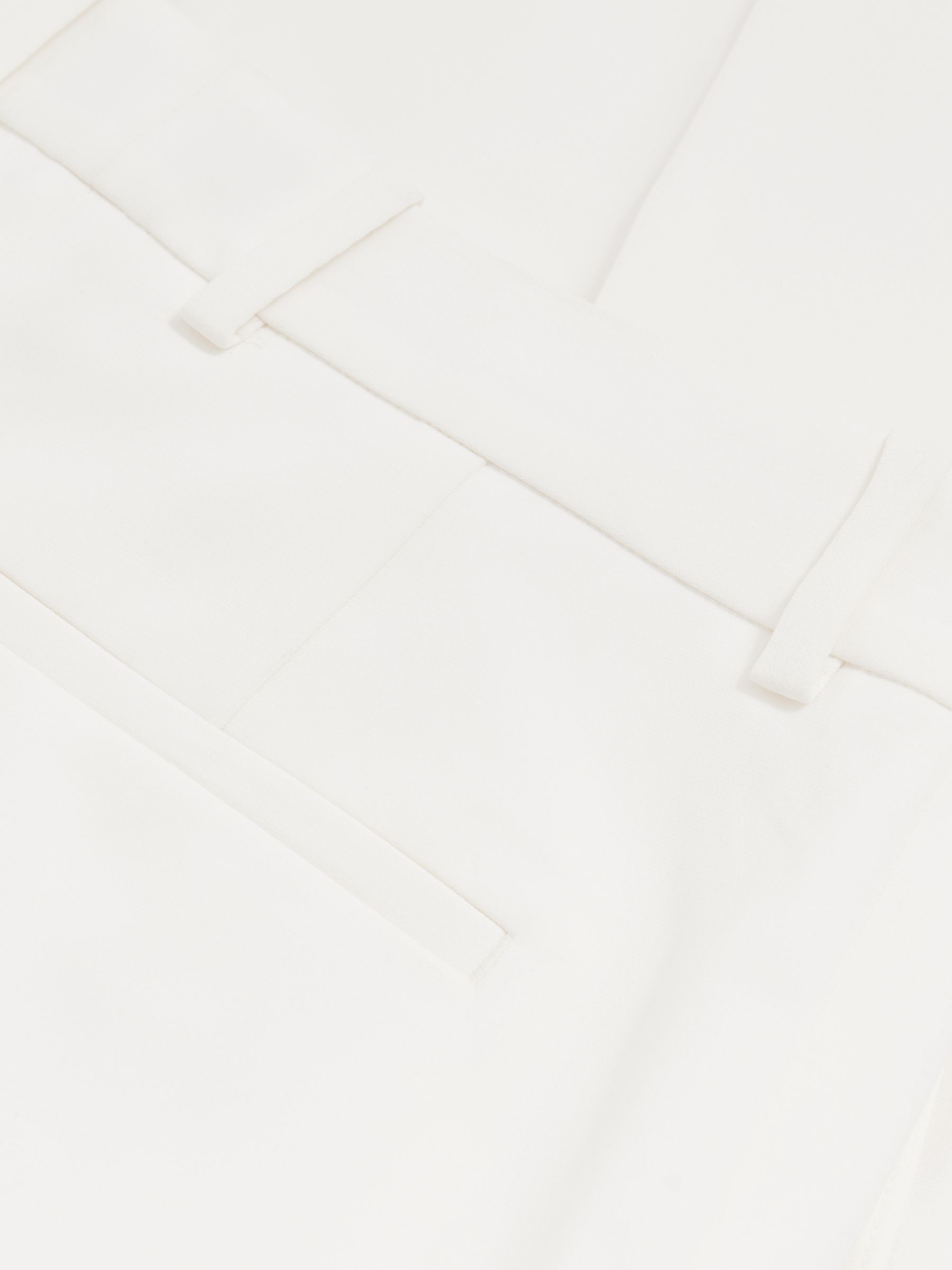 Crepe Wide-Leg Tailored Trousers in White