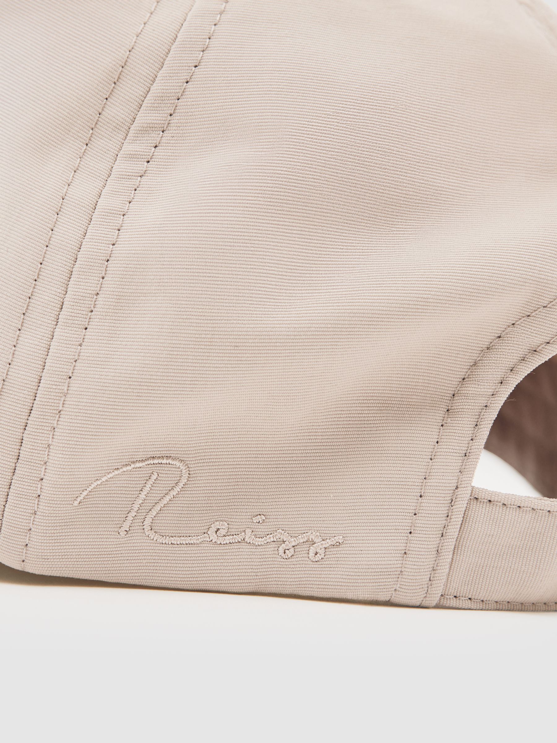 Embroidered-Logo Tech Baseball Cap in Stone