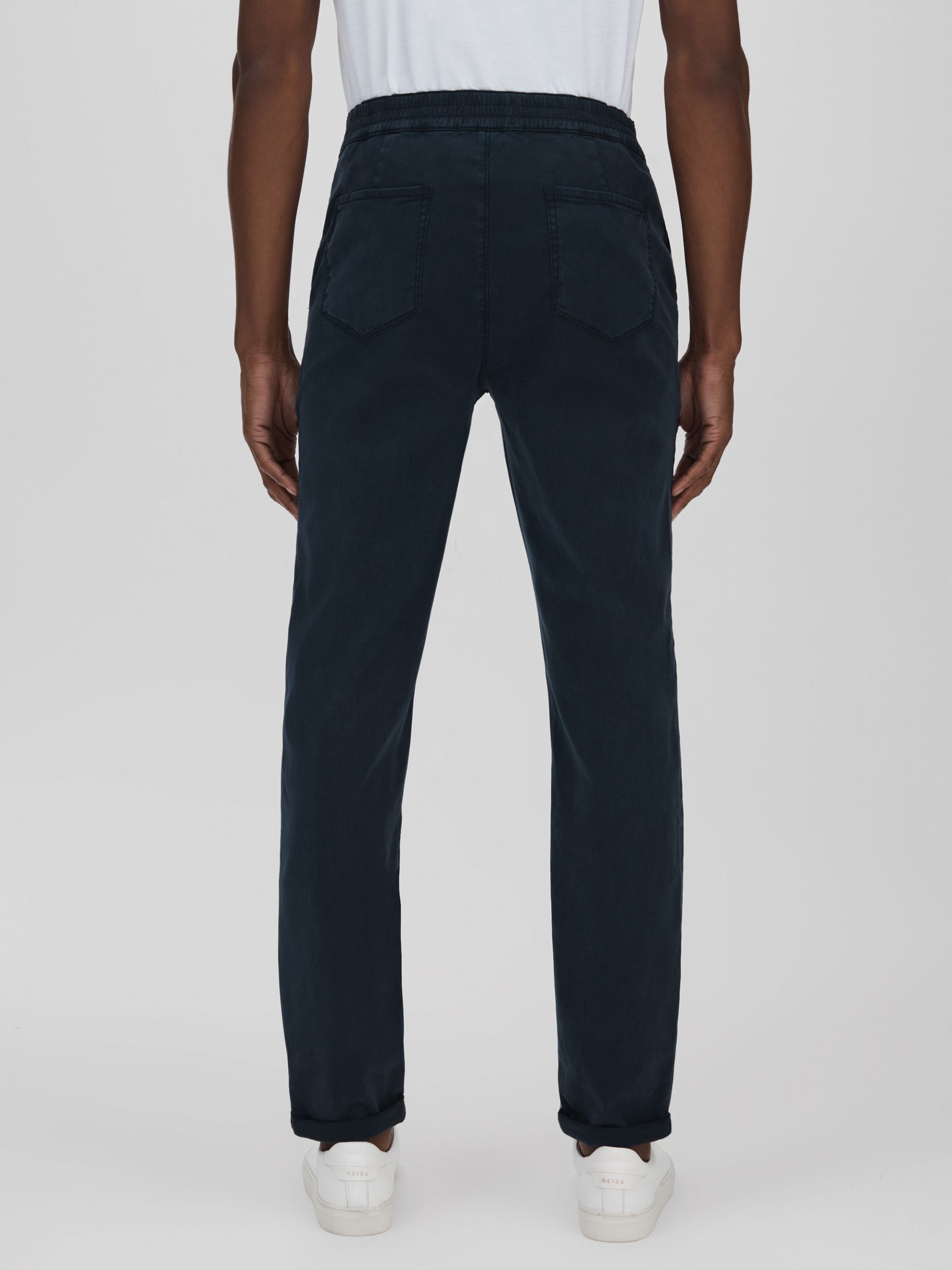 Paige Brushed Drawstring Trousers in Vintage Deep Anchor