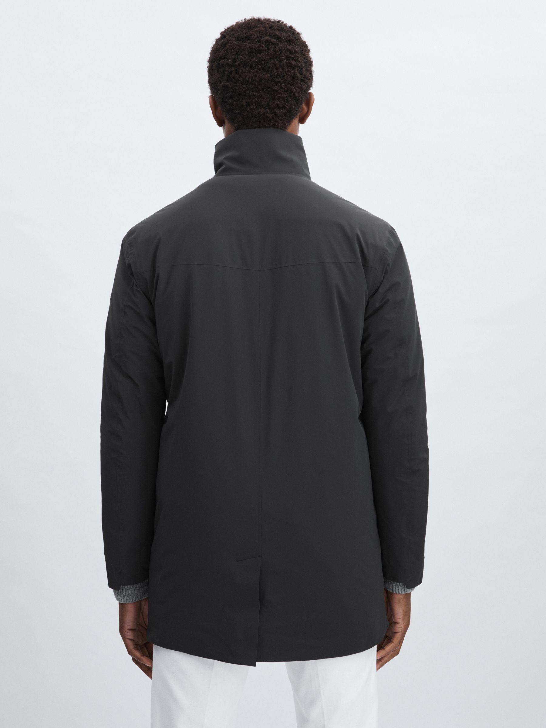 Scandinavian Edition Padded Wool Parka in Black