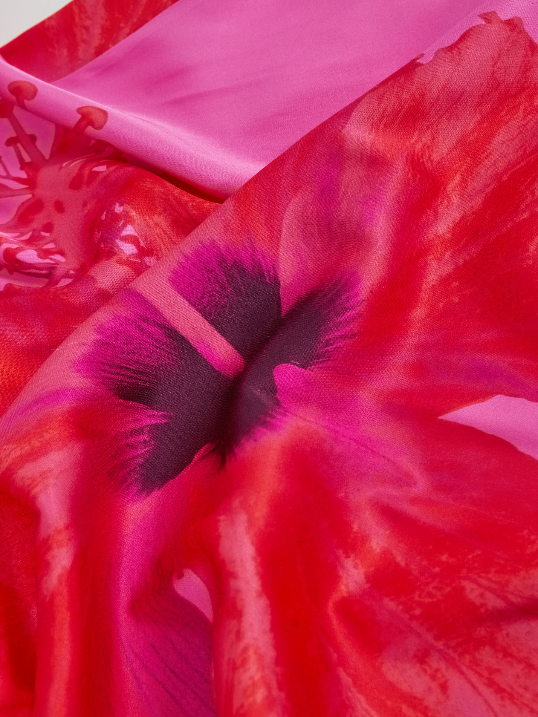 Good American Satin Floral Maxi Dress in Pink